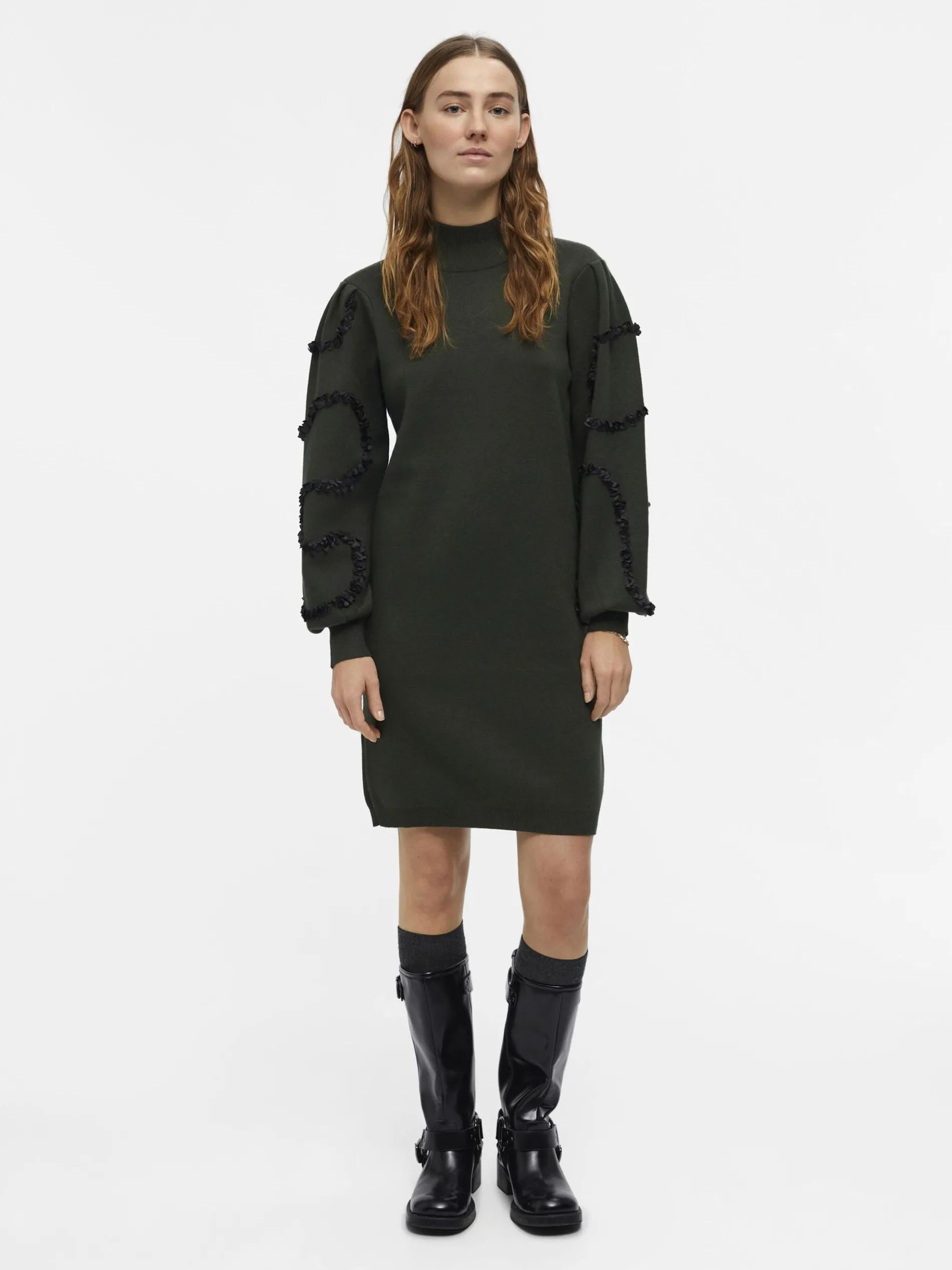 BALLONMOUW GEBREIDE JURK