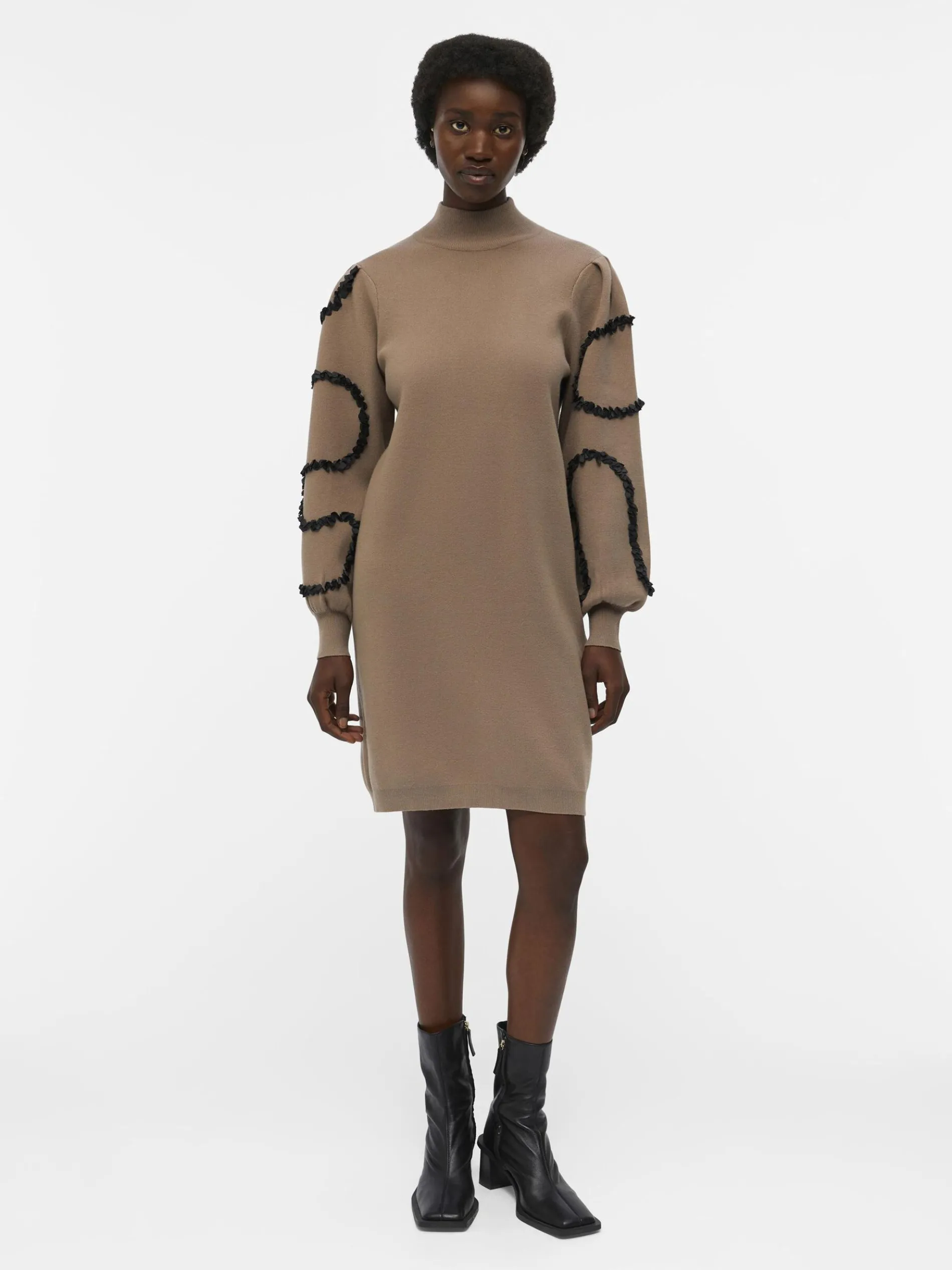 BALLONMOUW GEBREIDE JURK