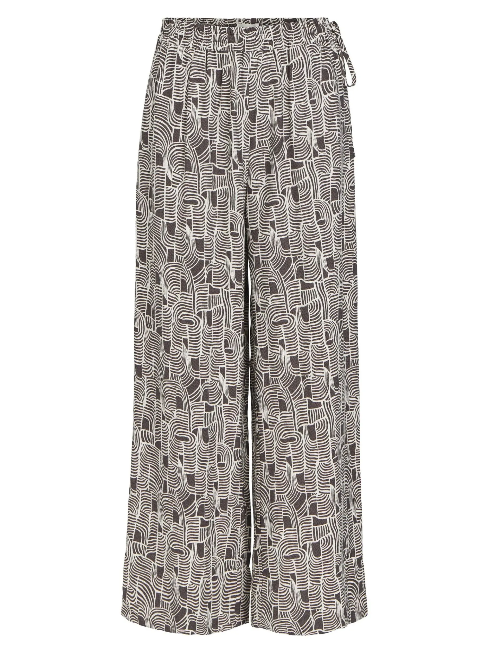 BEDRUKT WIDE LEG BROEK