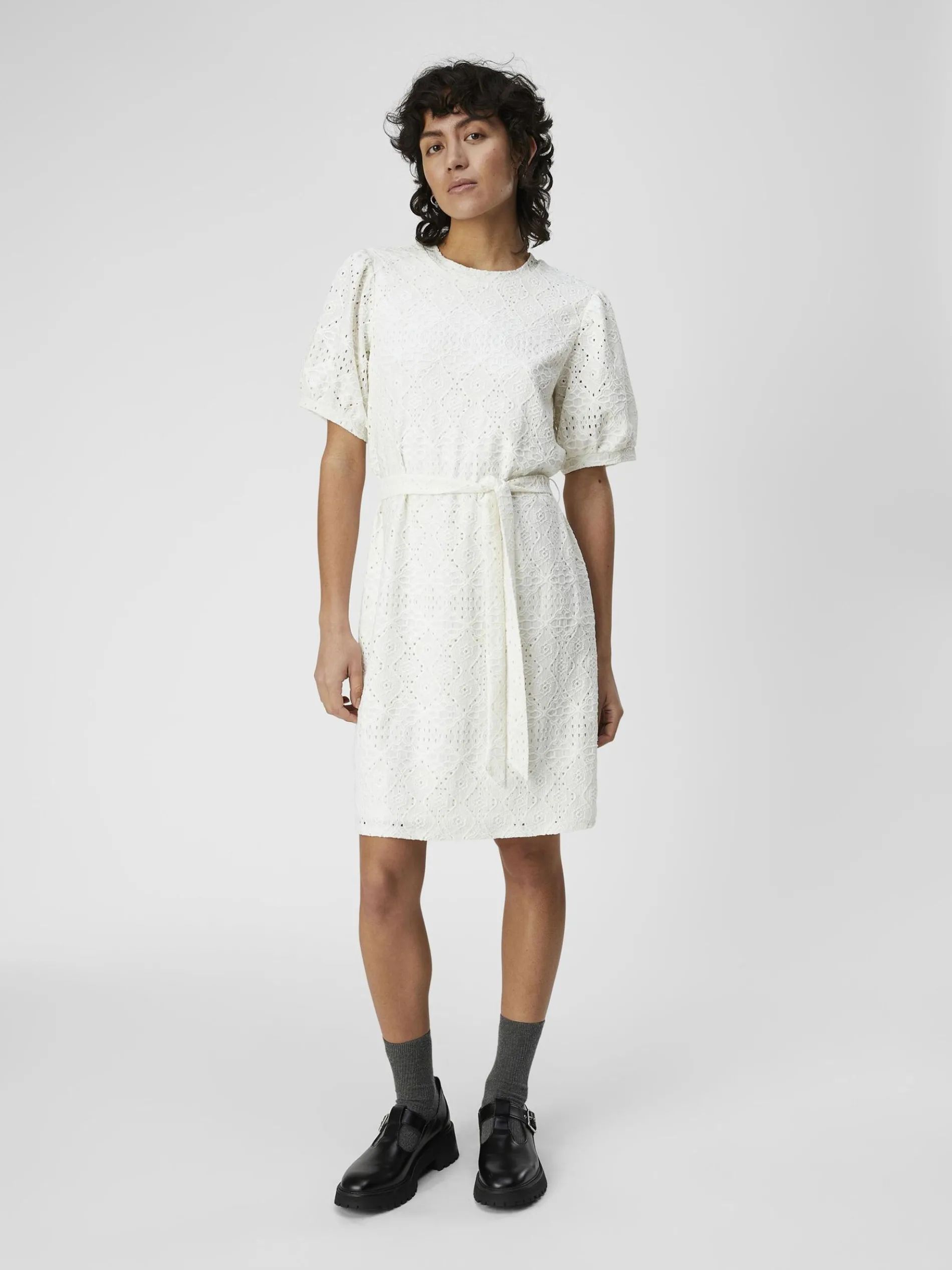 BRODERIE ANGLAISE MINI JURK