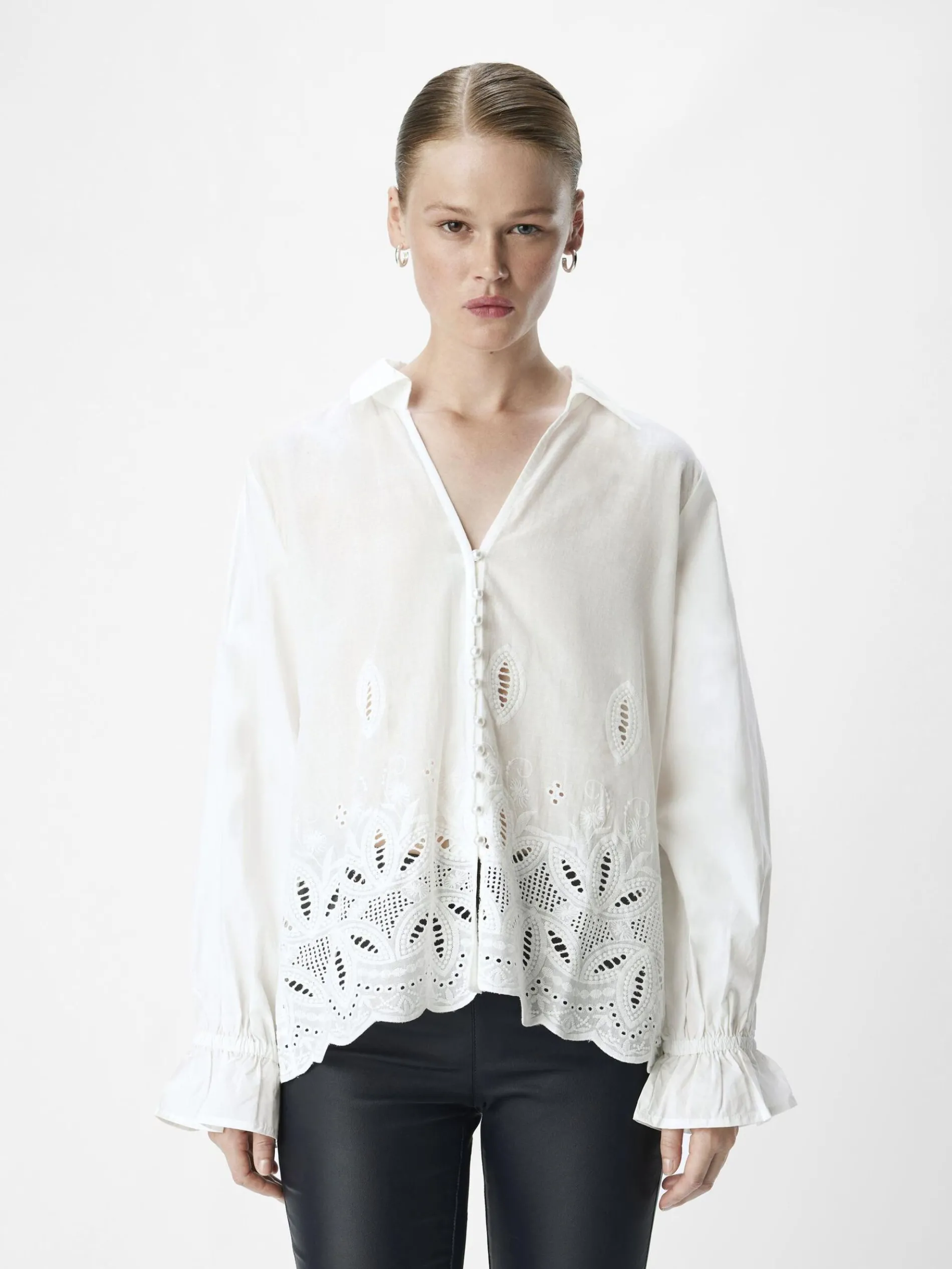 BRODERIE ANGLAISE OVERHEMD