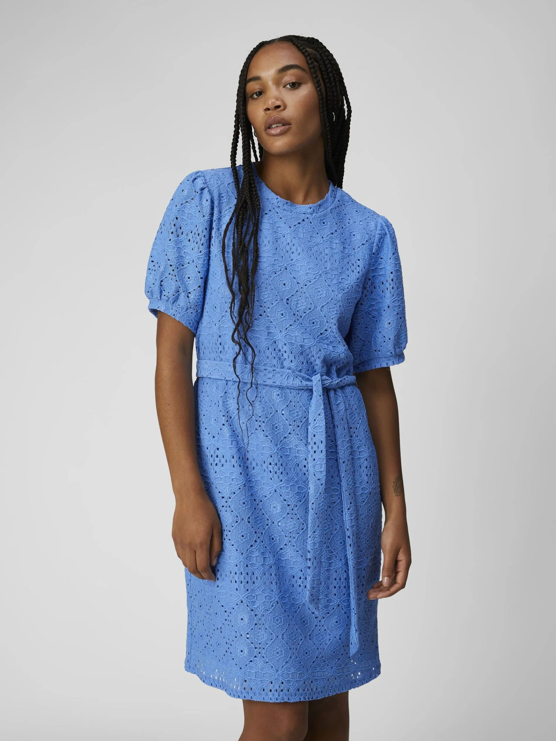 BRODERIE ANGLAISE MINI JURK