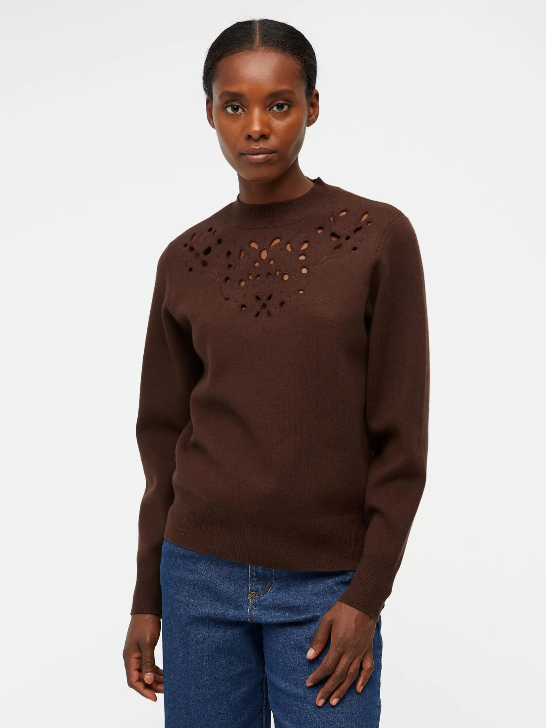 CUT-OUT GEBREIDE TRUI