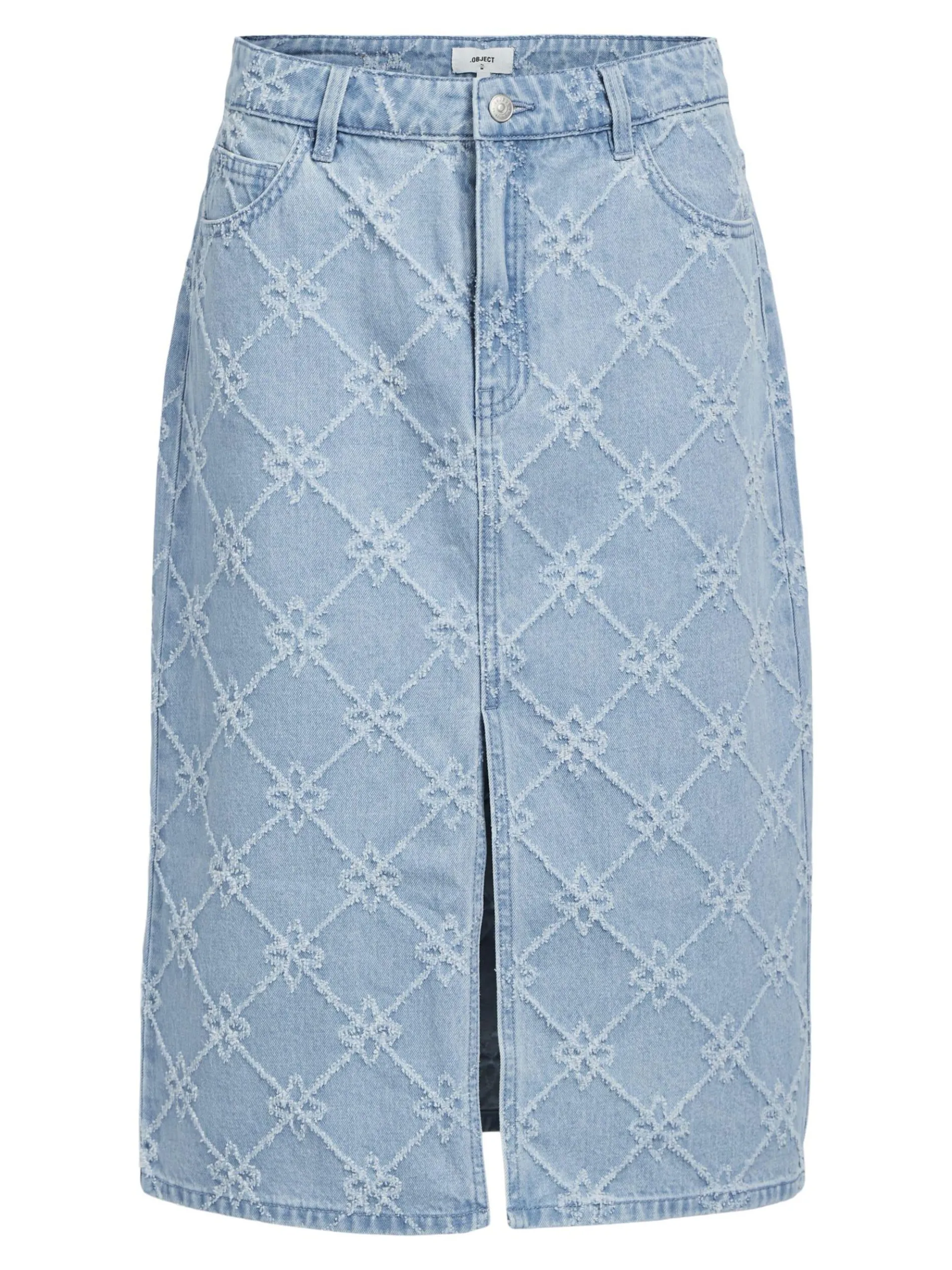 DENIM MIDDELLANGE ROK