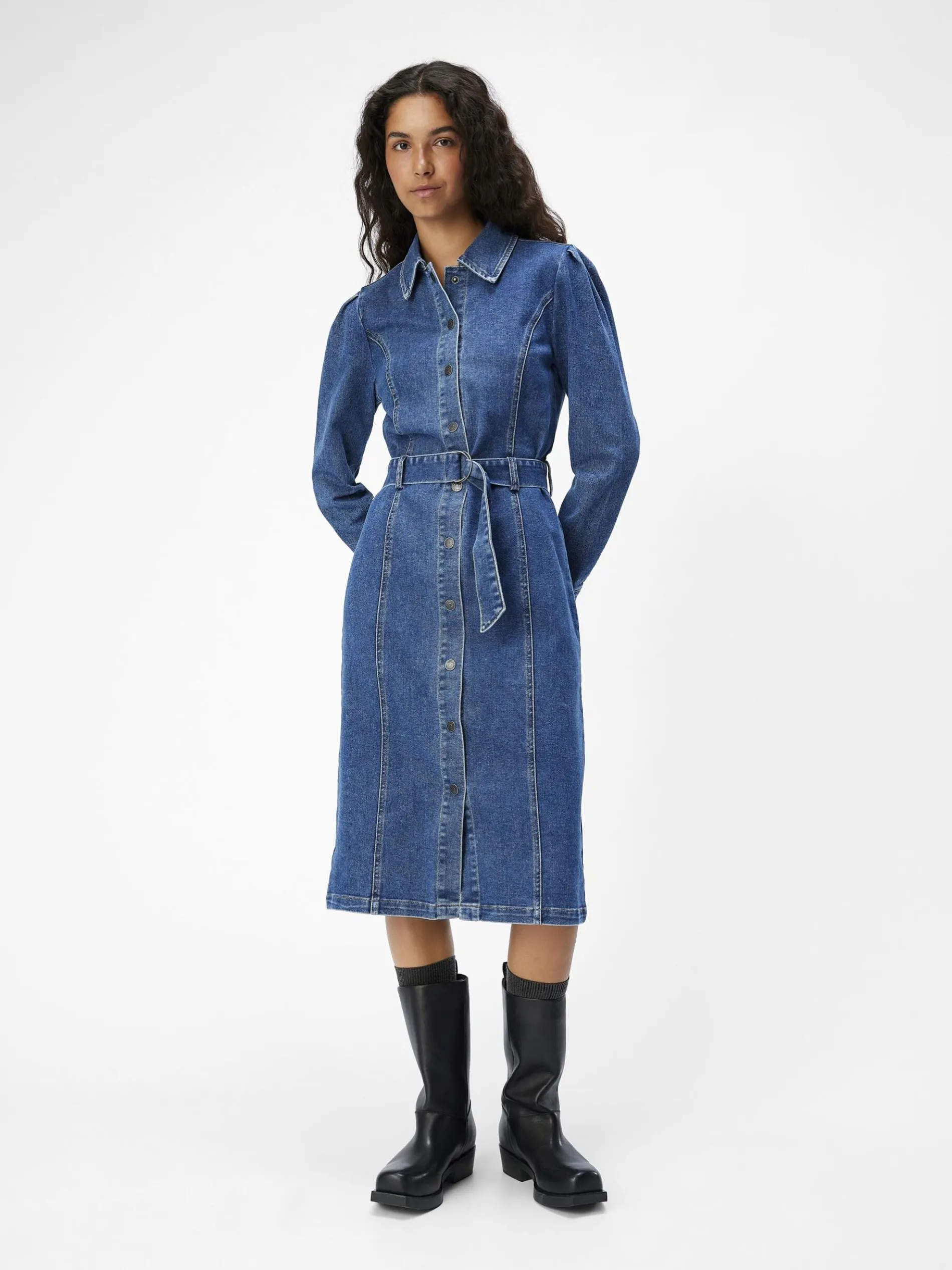 DENIM MIDI JURK