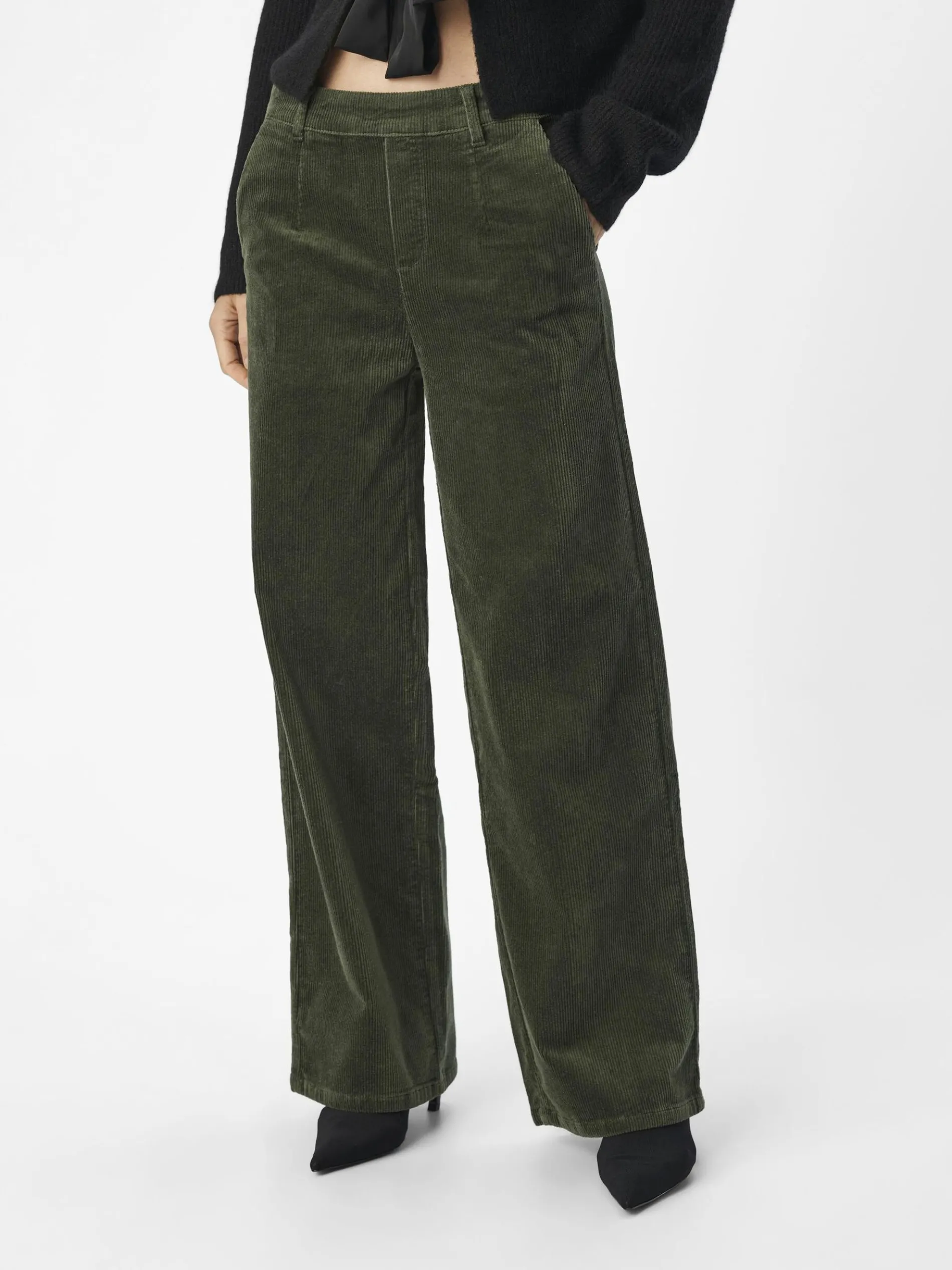 FLUWELEN WIDE LEG BROEK