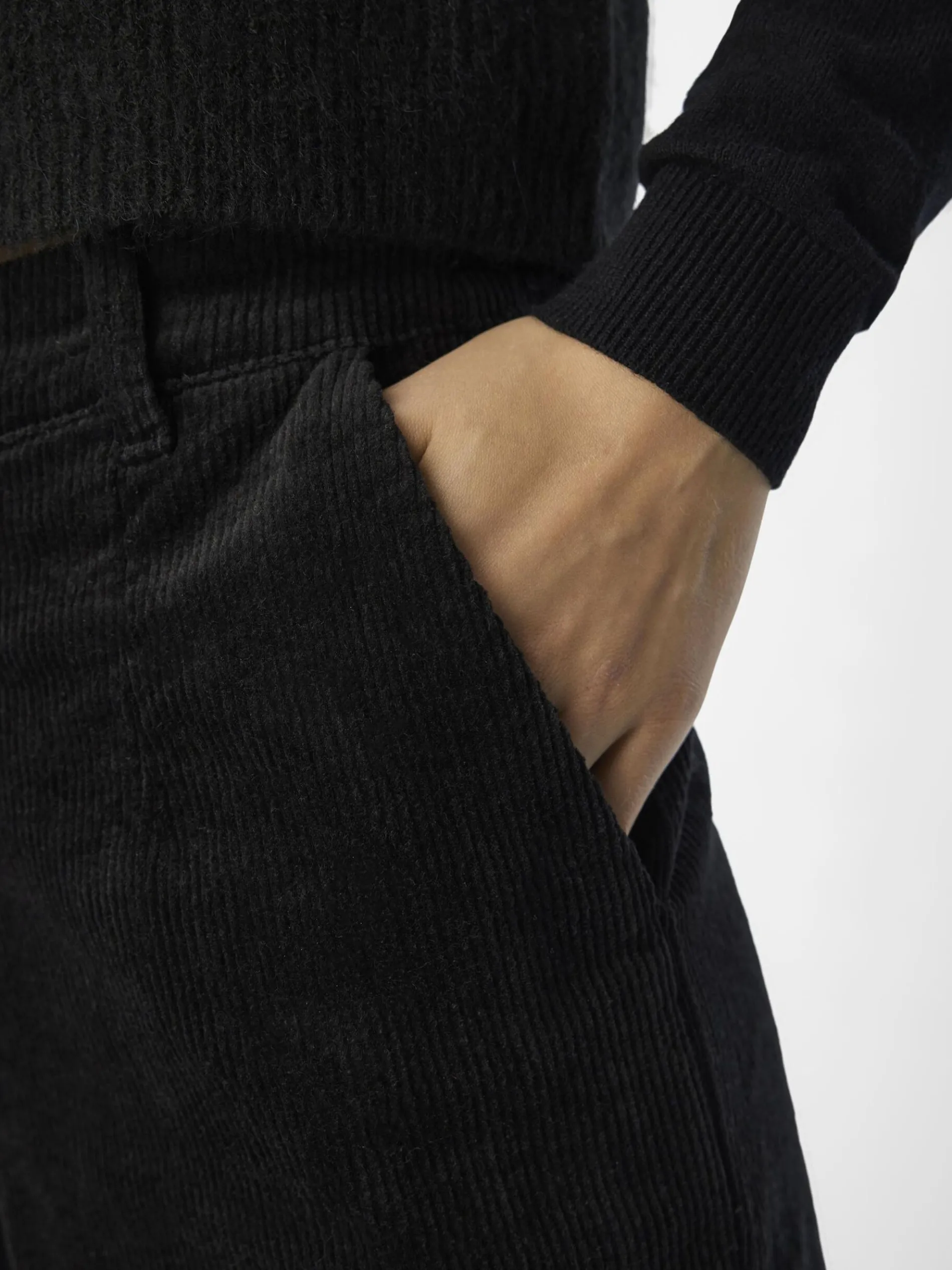 FLUWELEN WIDE LEG BROEK