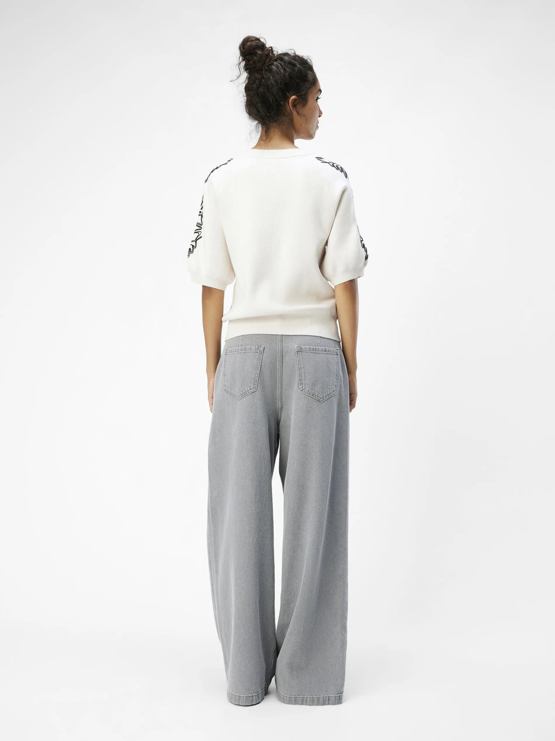 GEBORDUURD GEBREIDE TOP