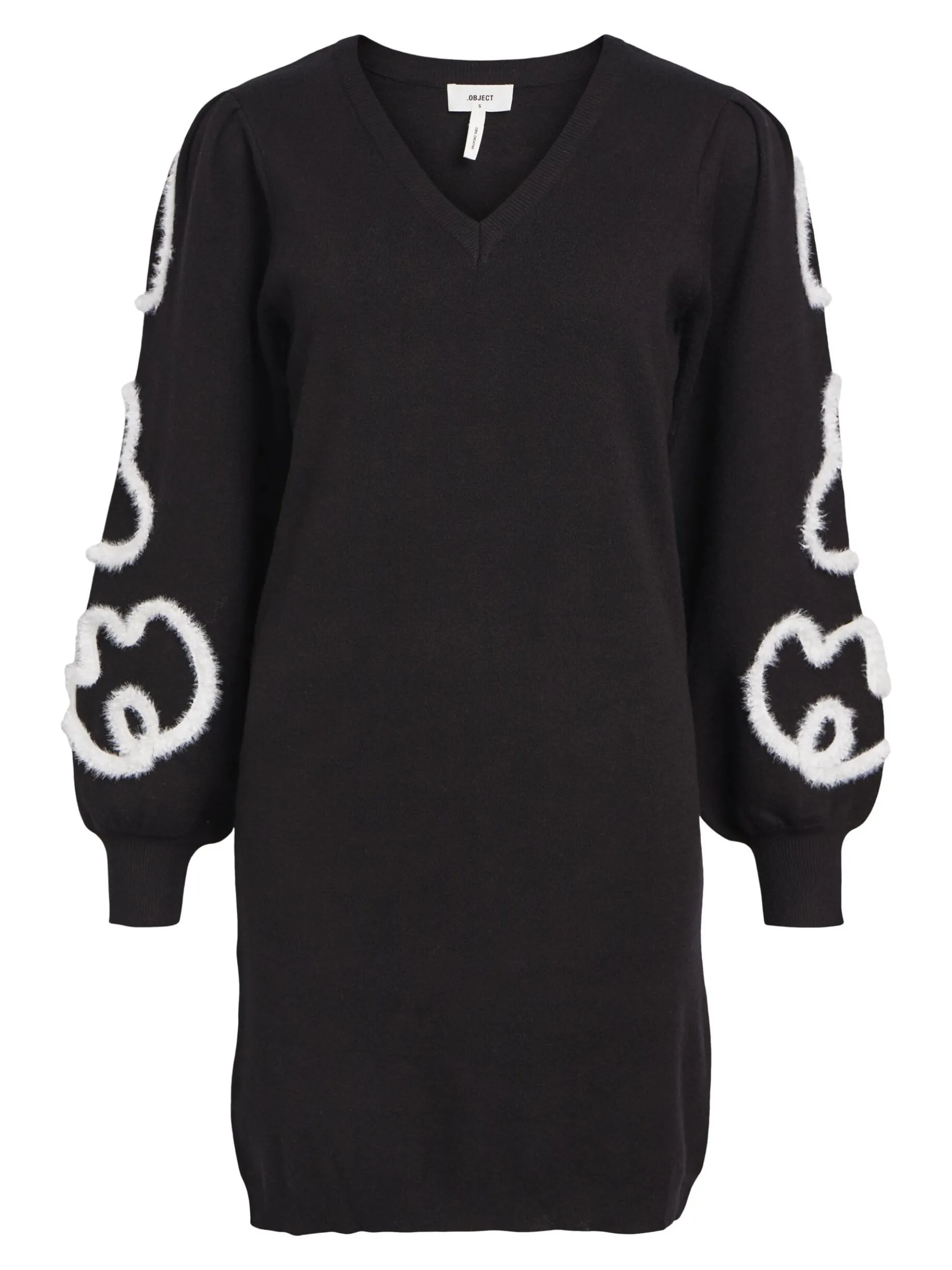 GEBORDUURD GEBREIDE JURK