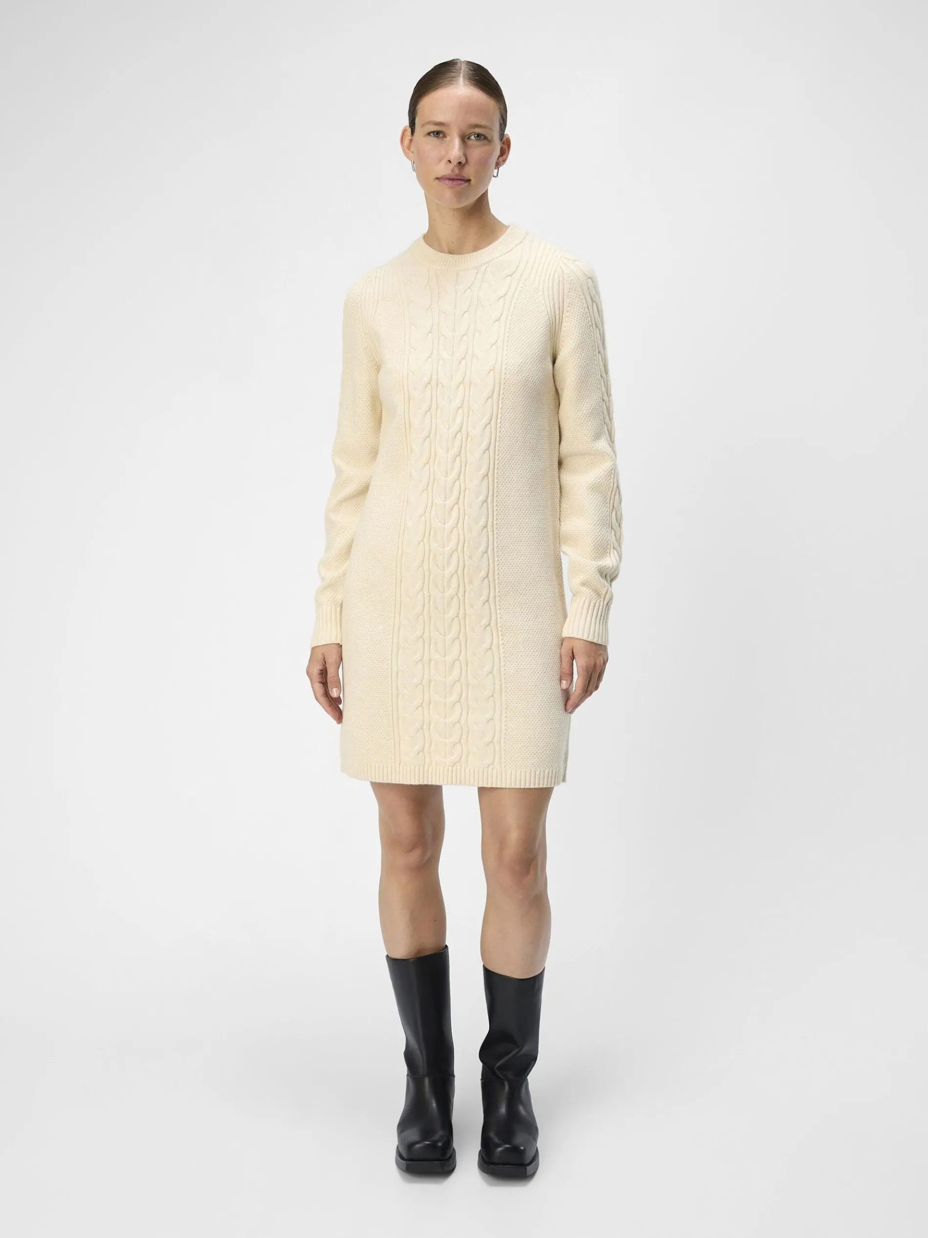 GEBREIDE KABELS MINI JURK