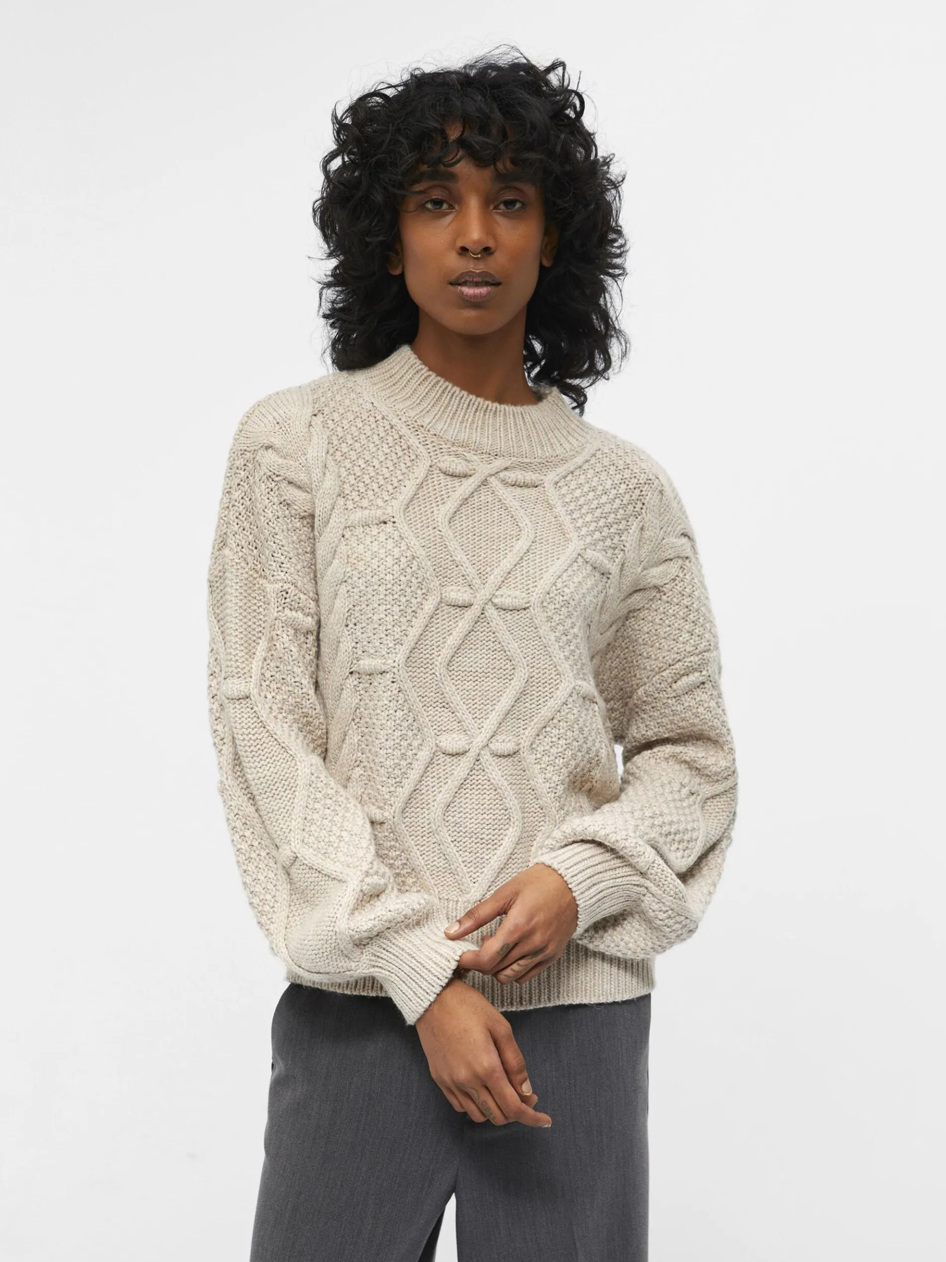 GEBREIDE KABELS SWEATER