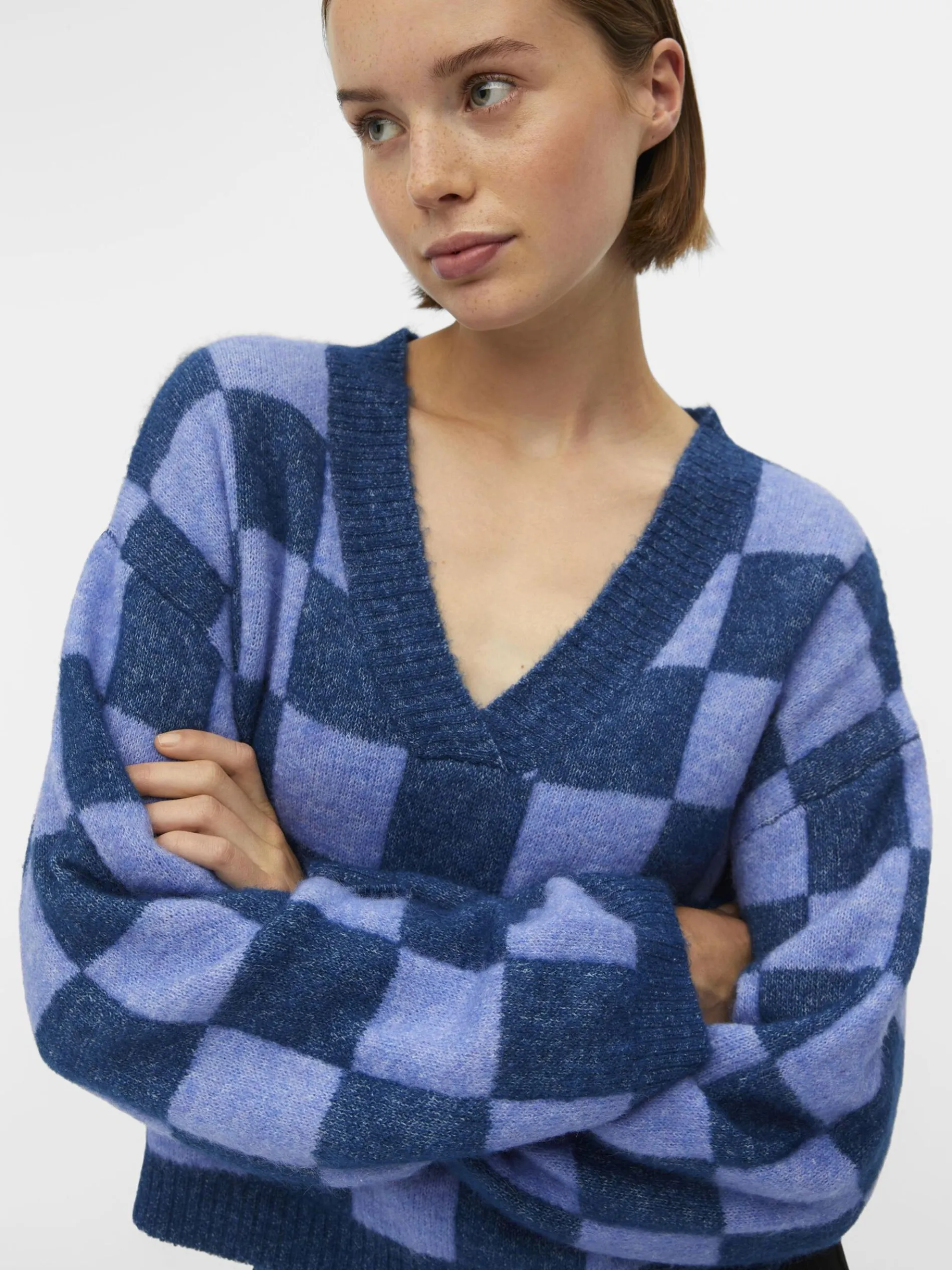 GEDESSINEERDE GEBREIDE TRUI