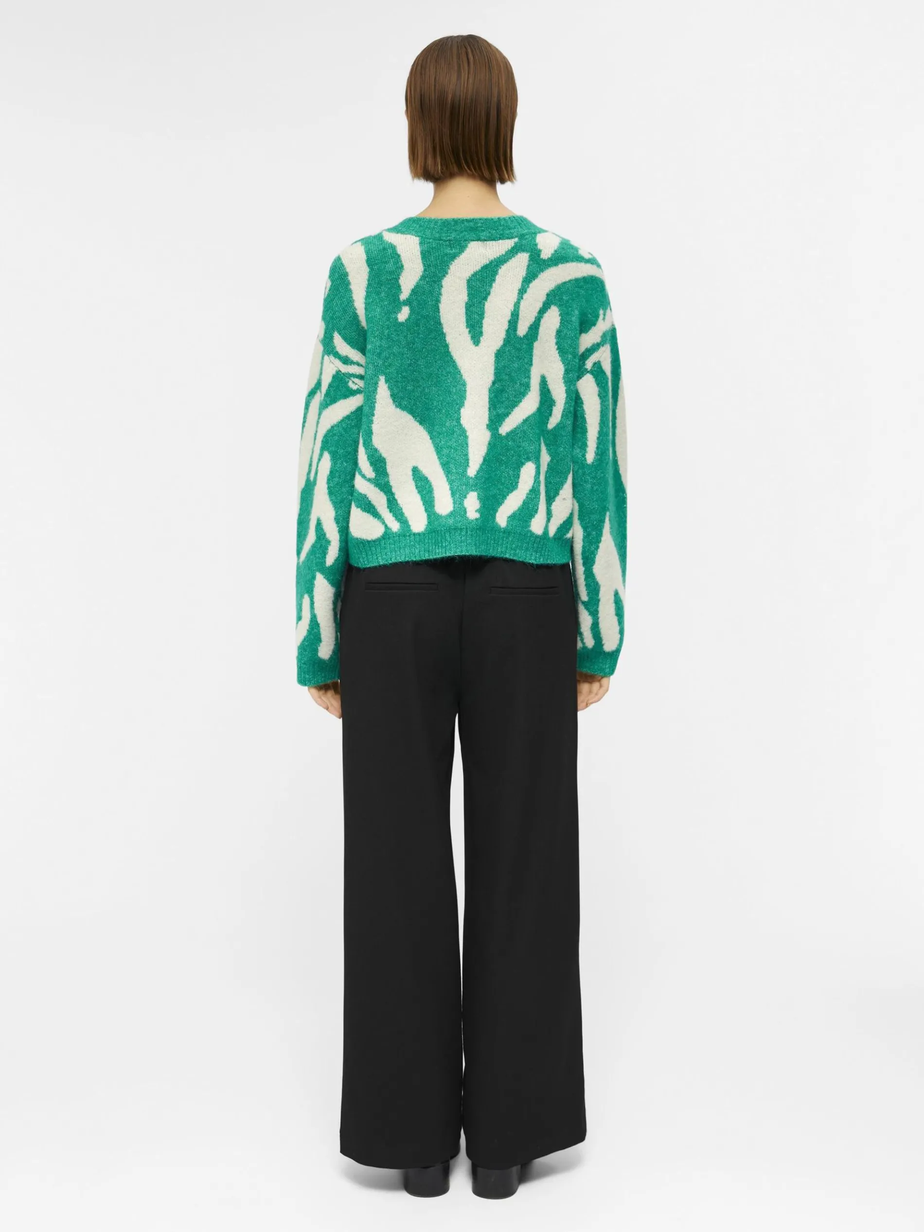 GEDESSINEERDE GEBREIDE TRUI