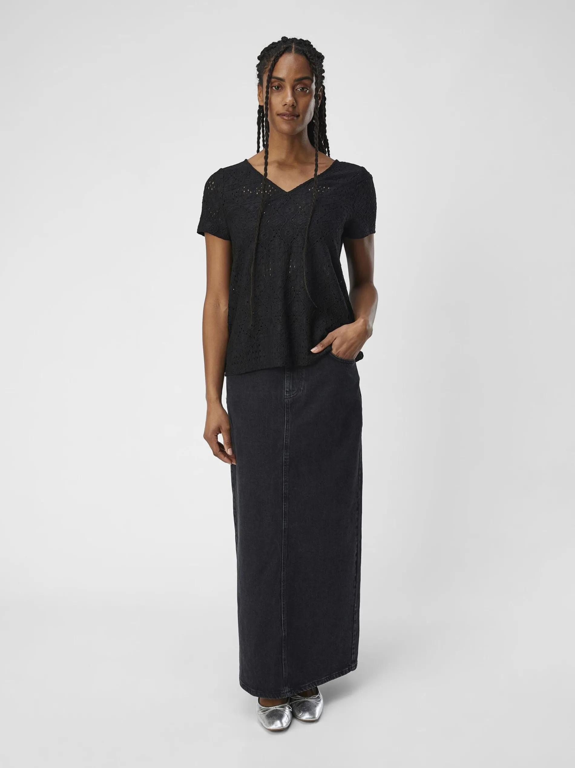 GEDETAILLEERD BLOUSE MET V-HALS