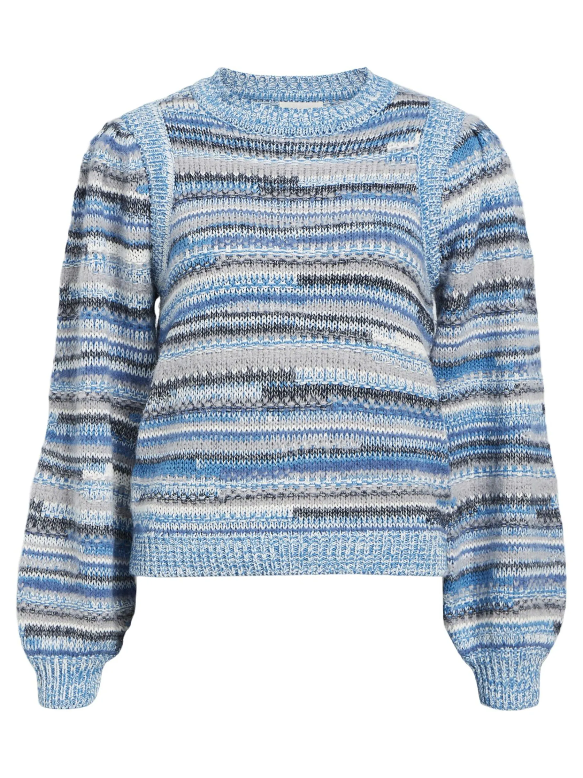 GEMÊLEERDE GEBREIDE TRUI