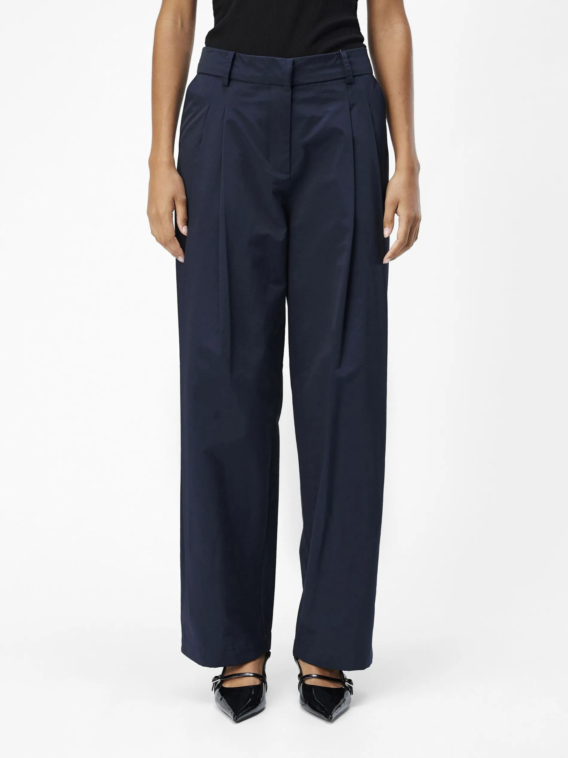 GEPLOOID WIDE LEG BROEK