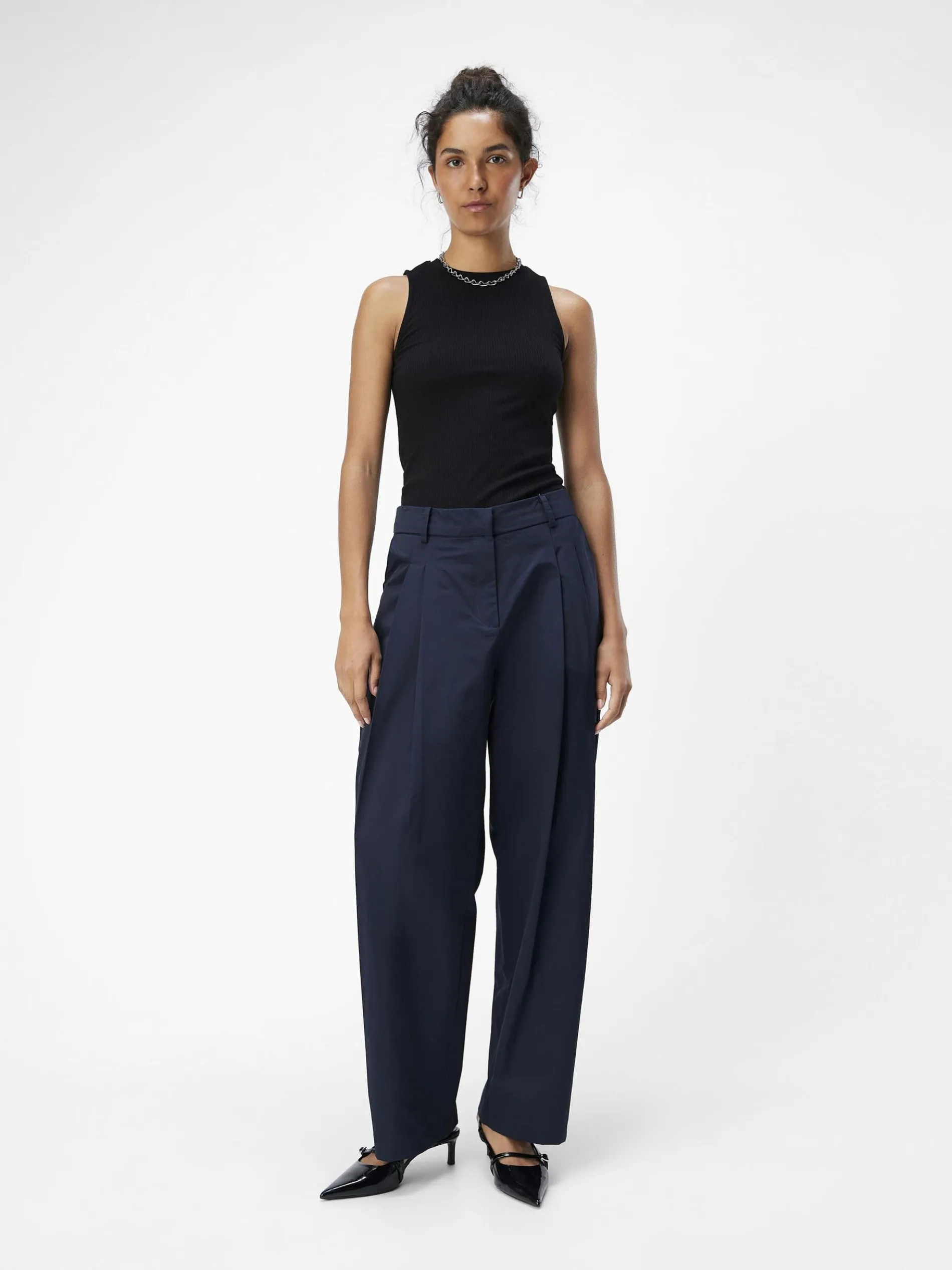 GEPLOOID WIDE LEG BROEK