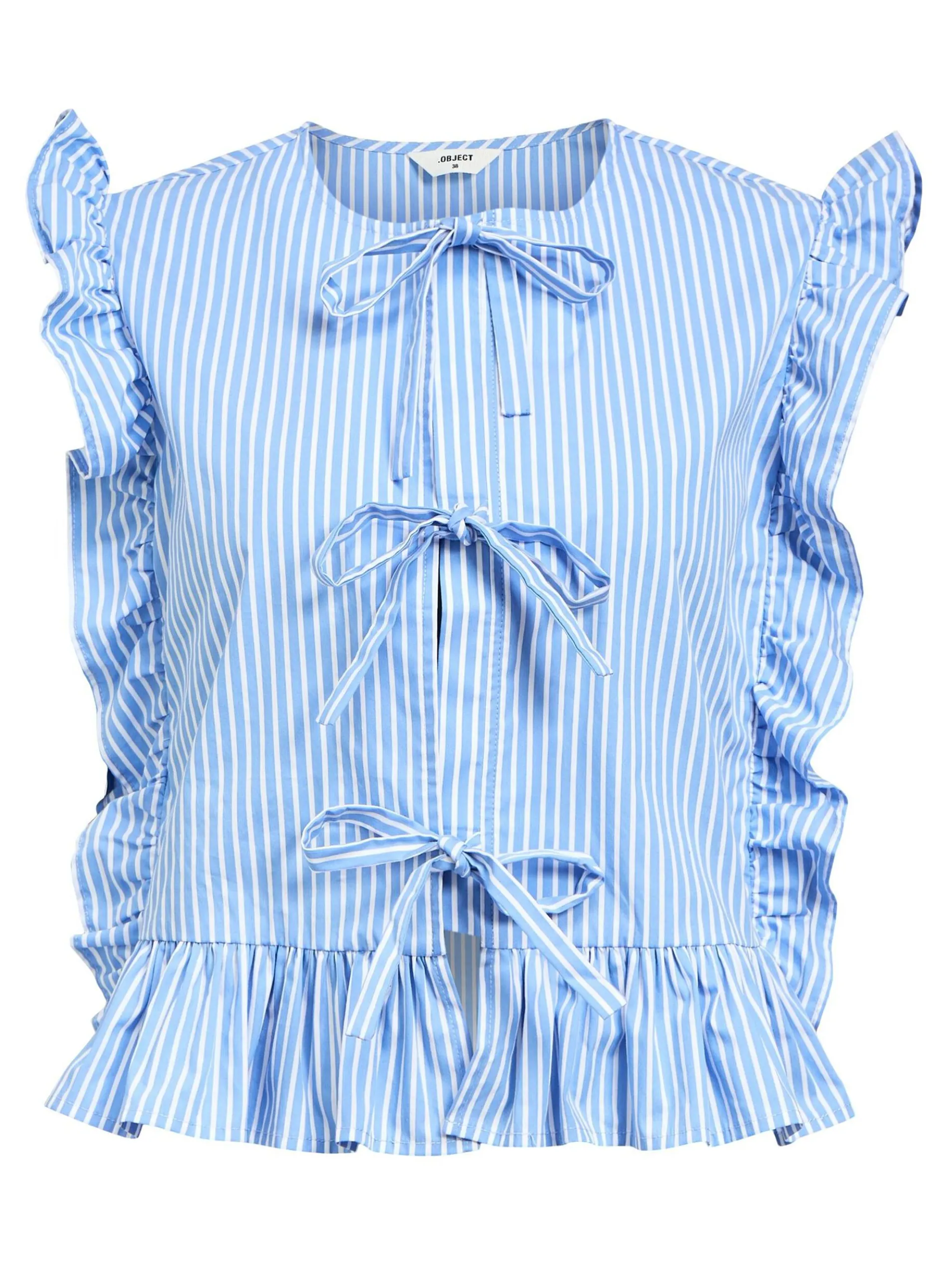 GESTREEPT MOUWLOZE TOP