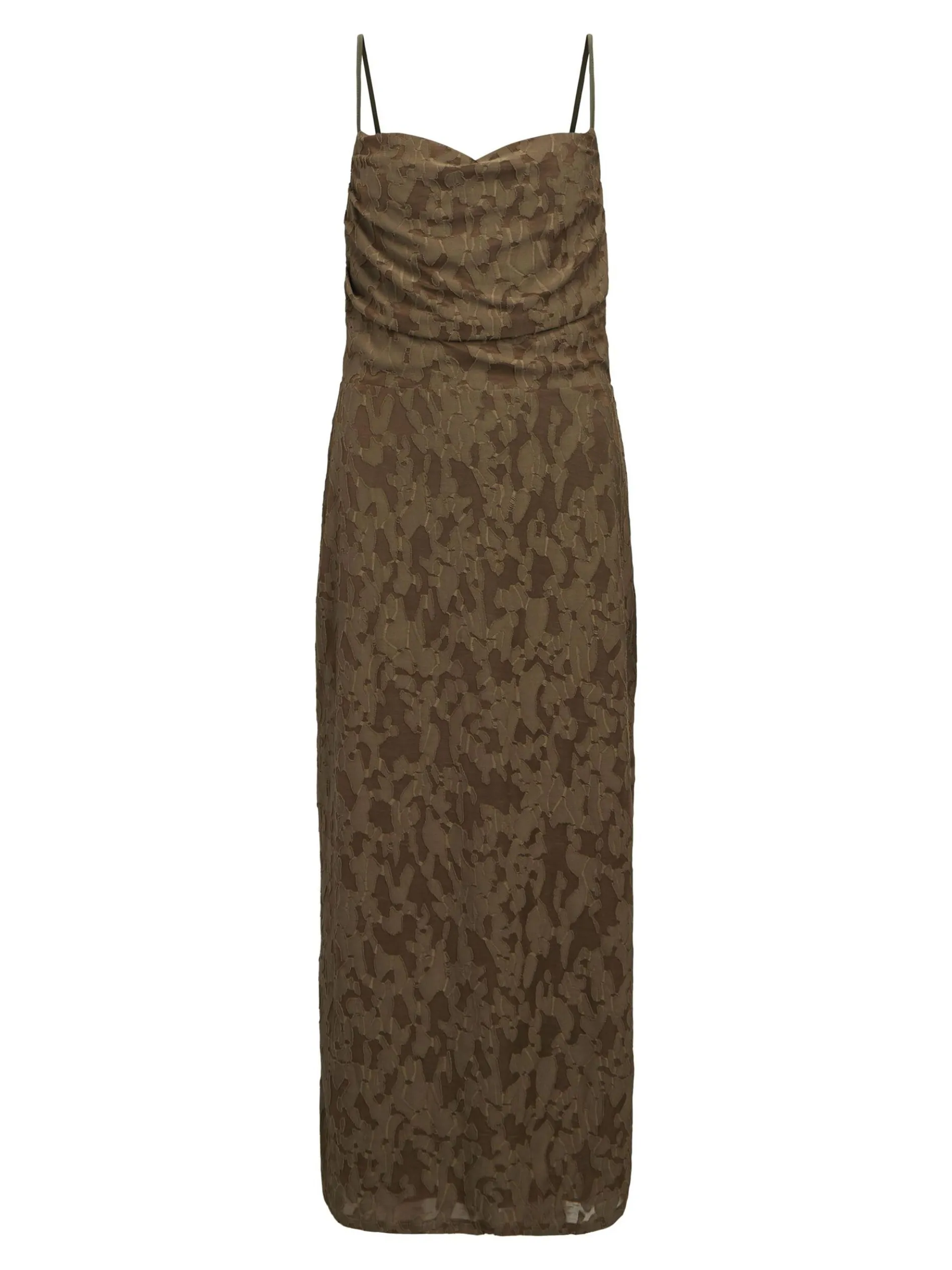 GETEXTUREERD MAXI JURK