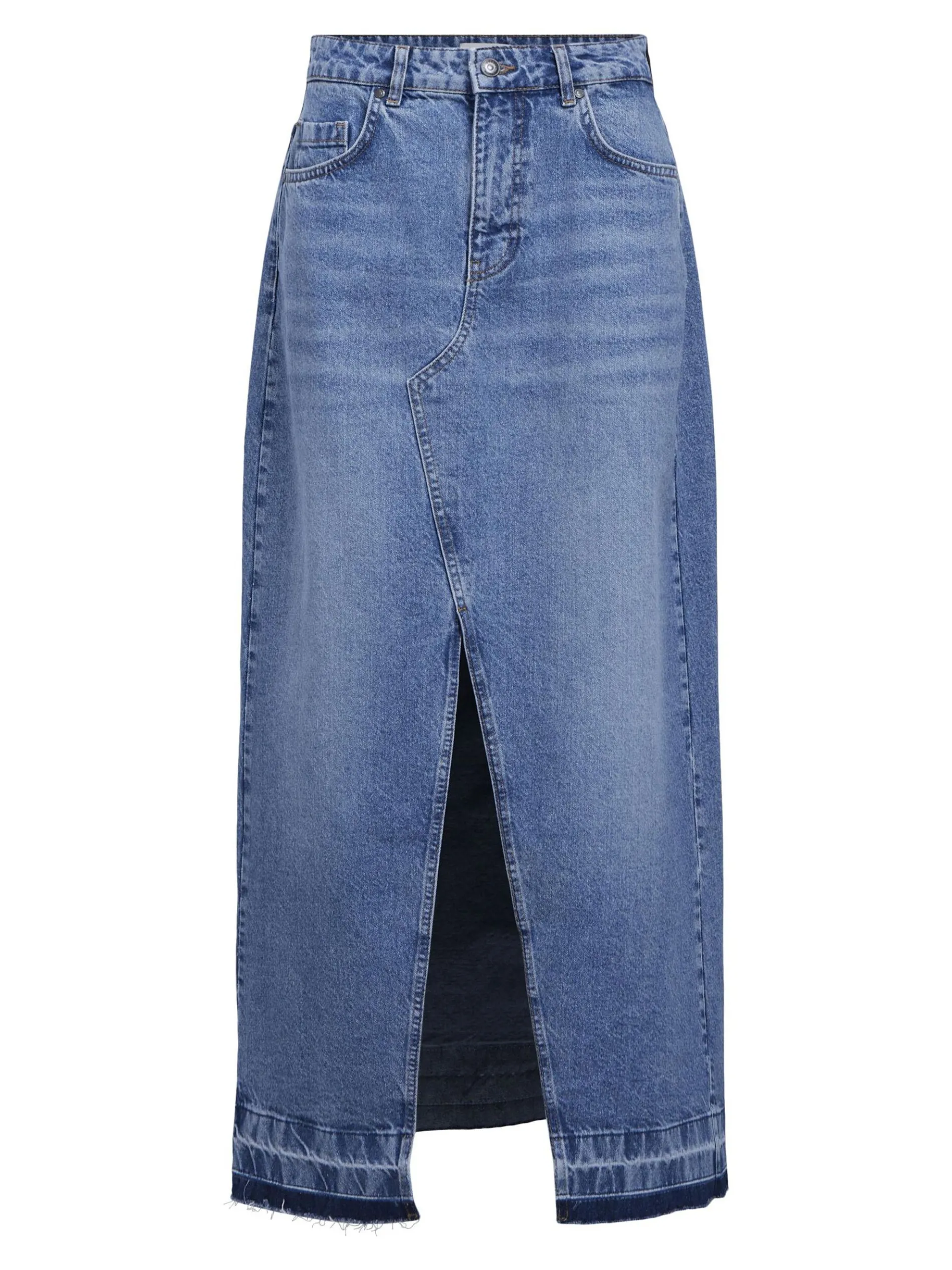 HIGH-WAIST DENIM ROK