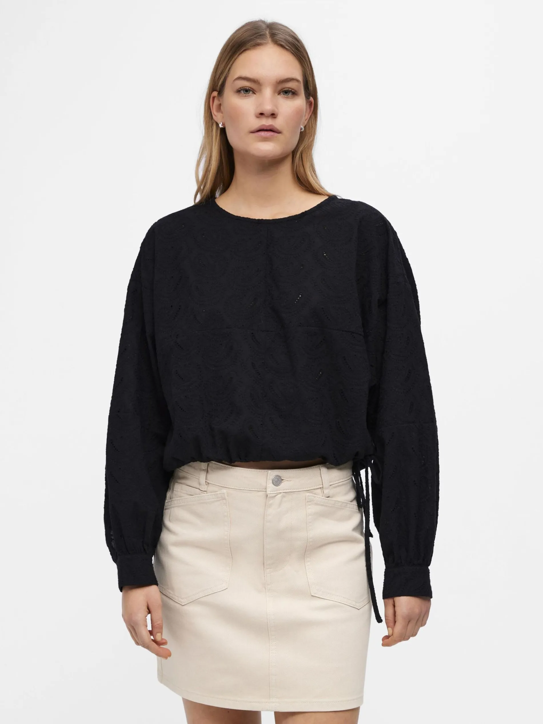 LANGE MOUWEN CROP TOP