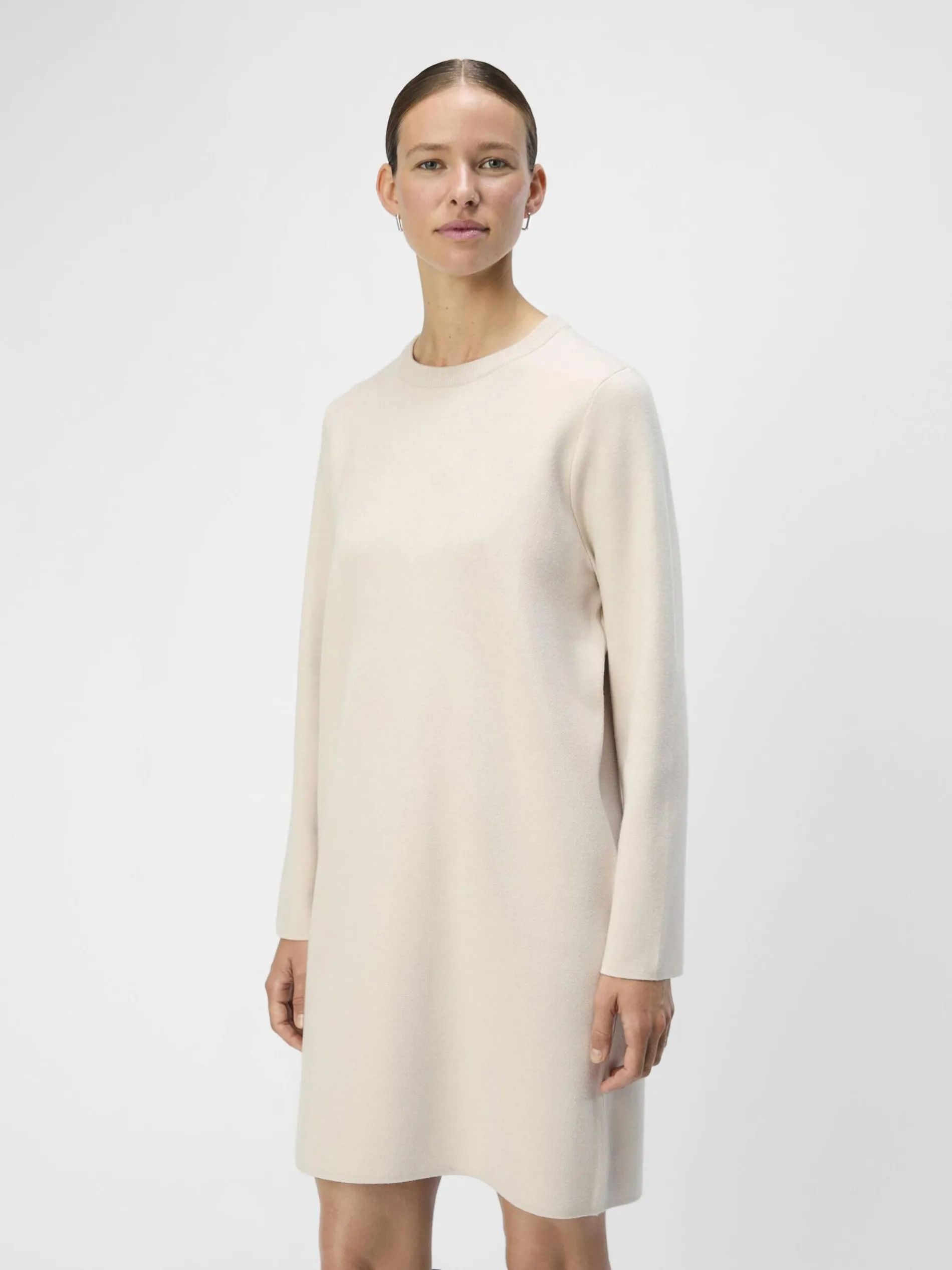 LANGE MOUWEN GEBREIDE JURK