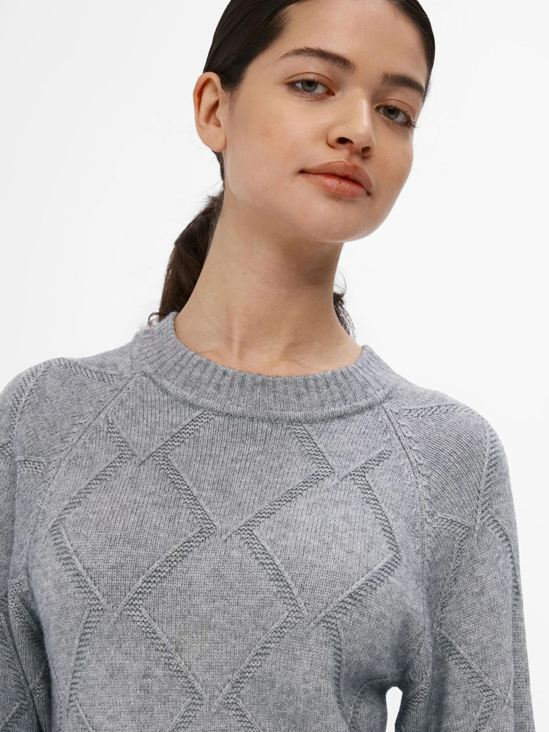 LANGE MOUWEN GEBREIDE JURK