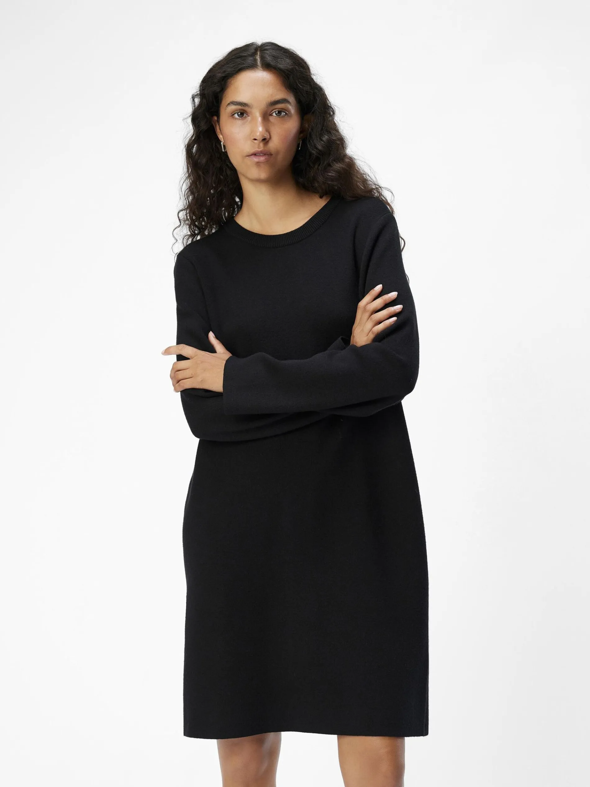 LANGE MOUWEN GEBREIDE JURK