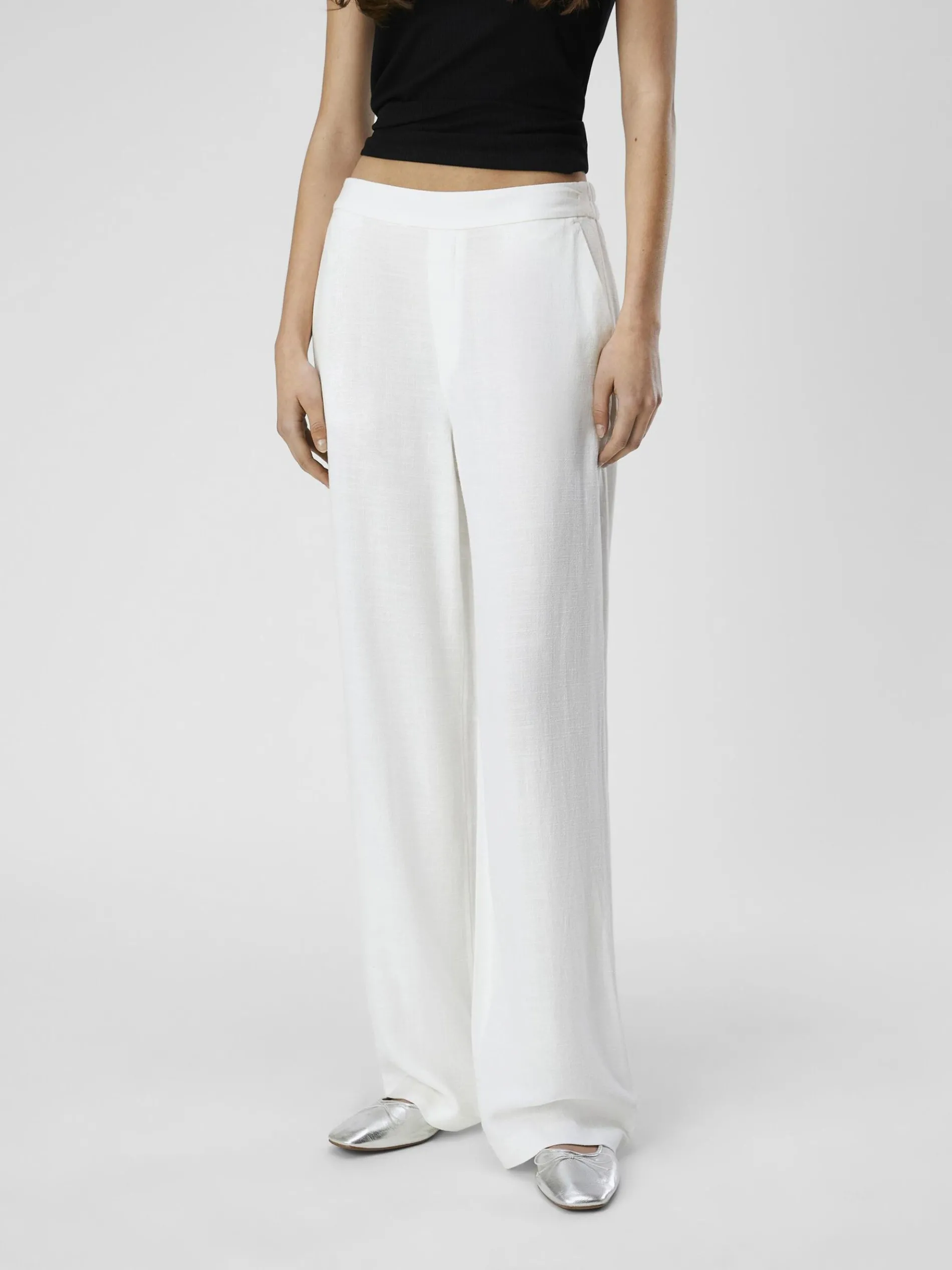 LINNENMIX WIDE LEG BROEK