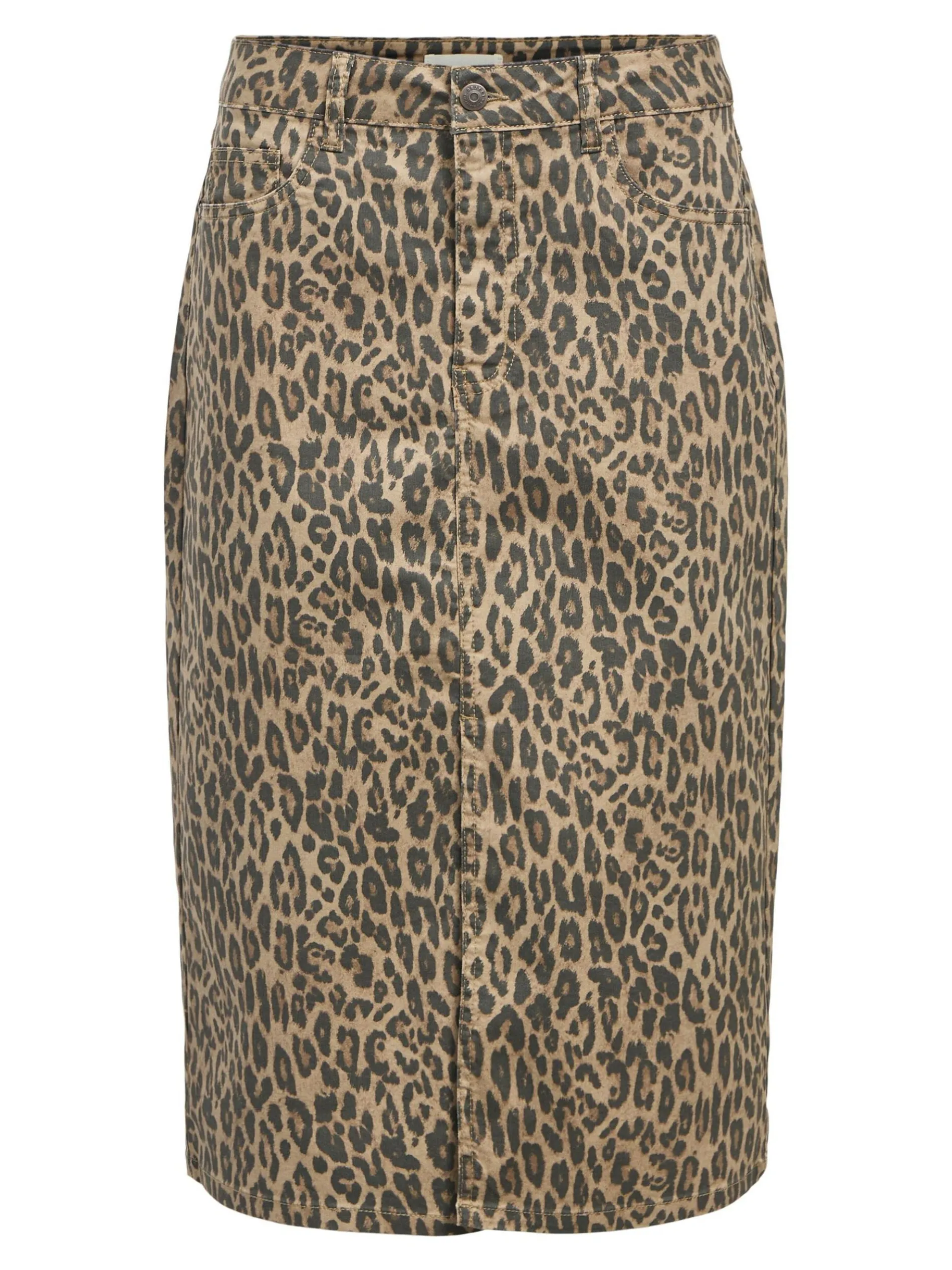 LUIPAARDPRINT DENIM ROK