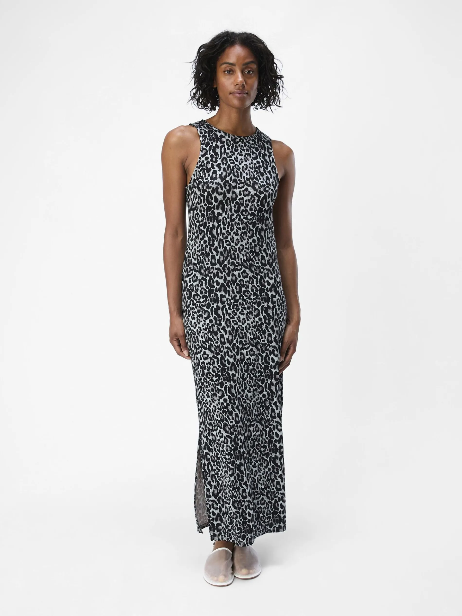 LUIPAARDPRINT MAXI JURK
