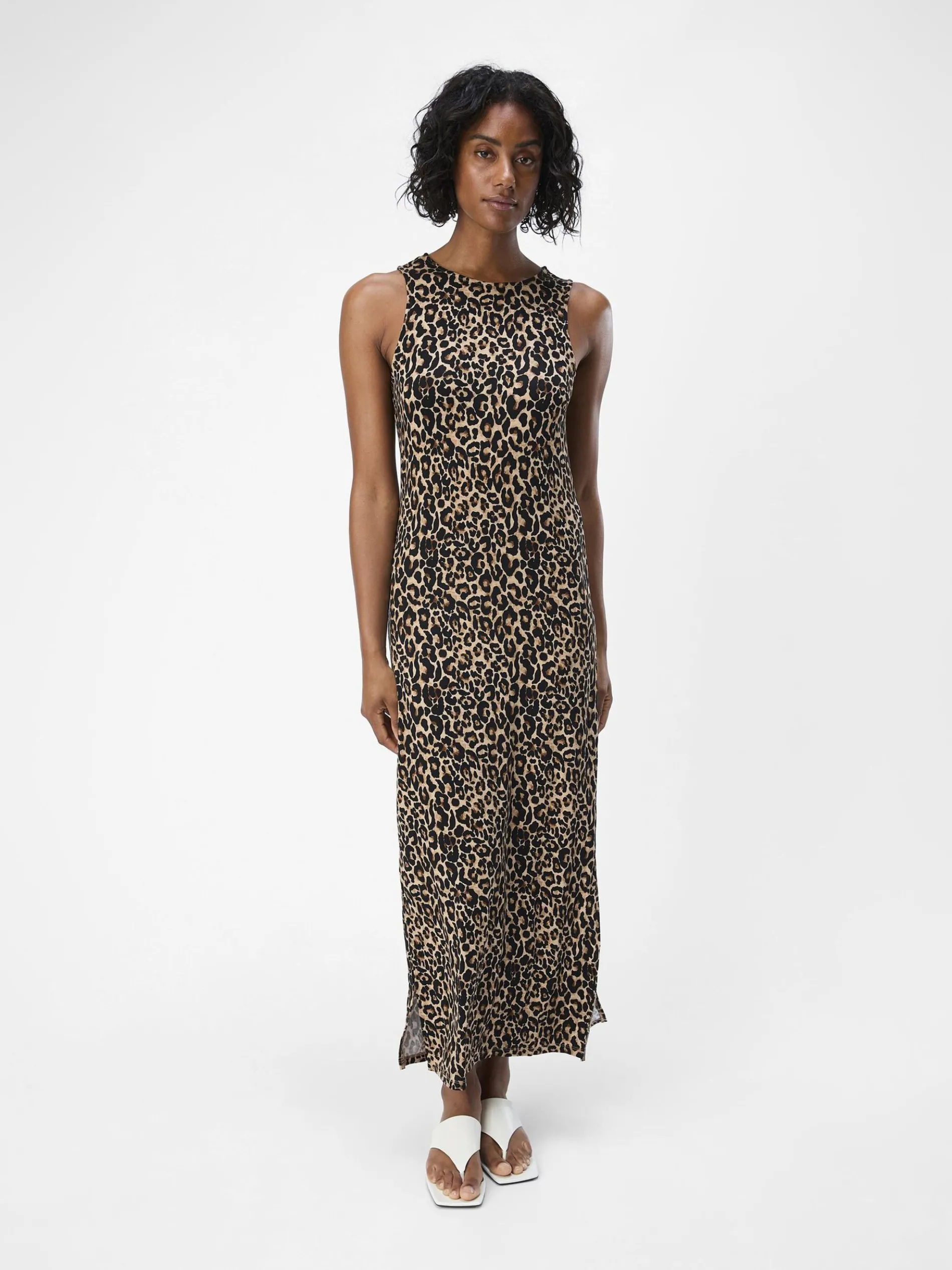 LUIPAARDPRINT MAXI JURK