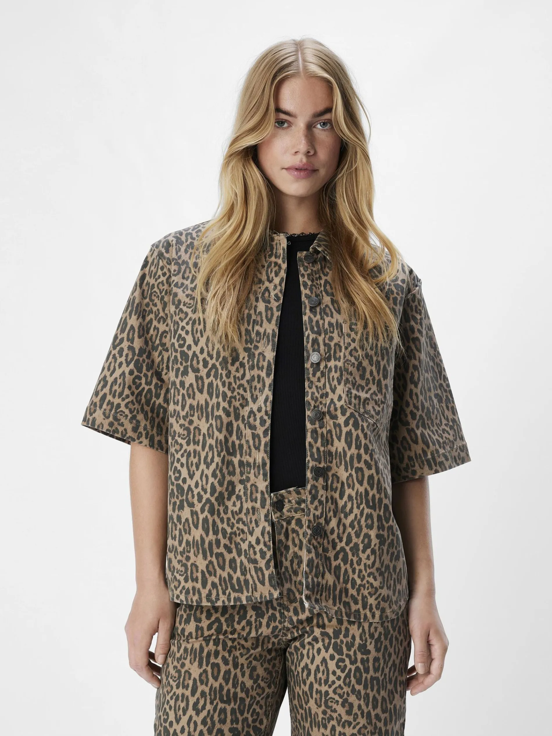 LUIPAARDPRINT OVERHEMD
