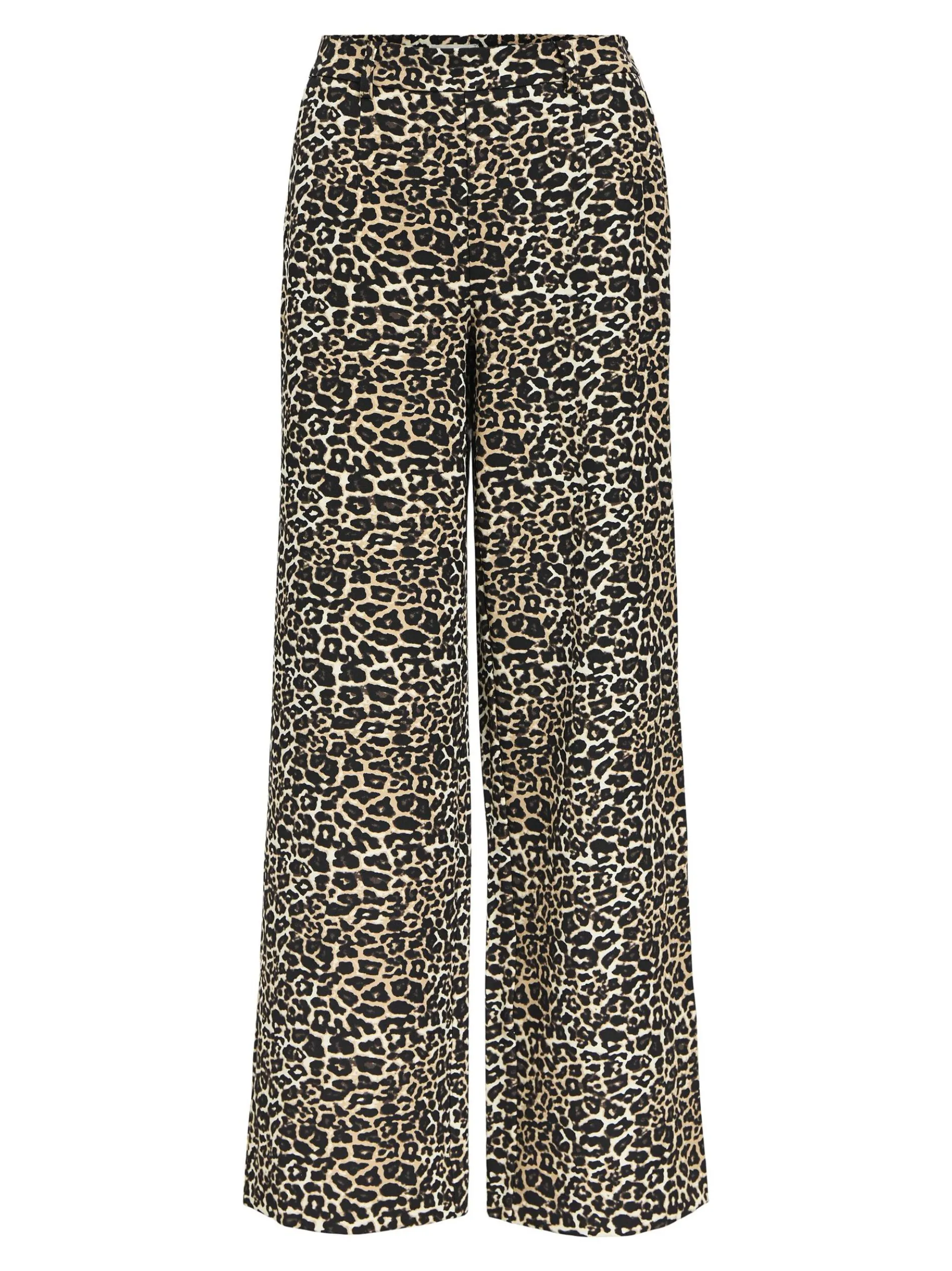 LUIPAARDPRINT WIDE LEG BROEK
