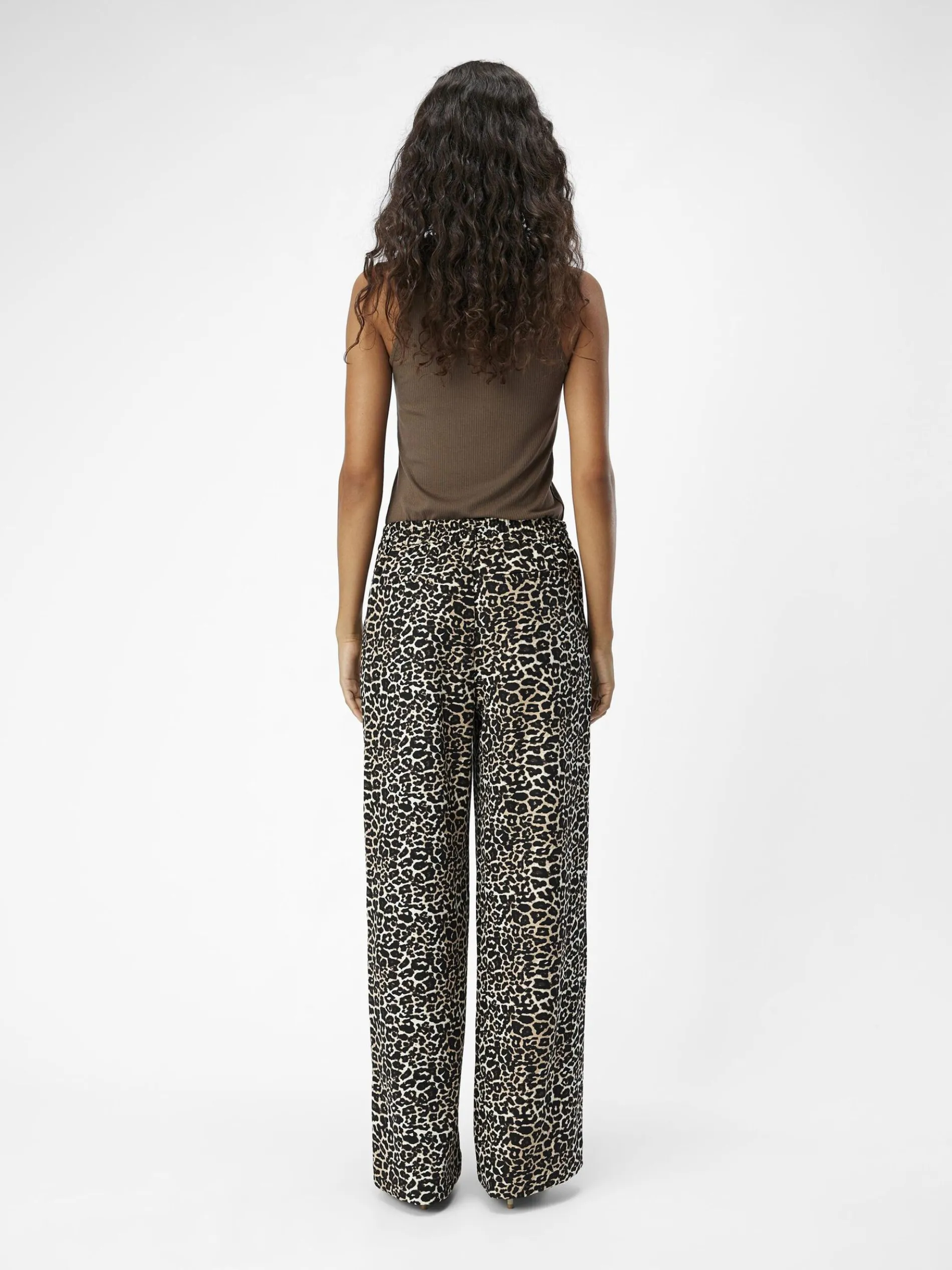LUIPAARDPRINT WIDE LEG BROEK