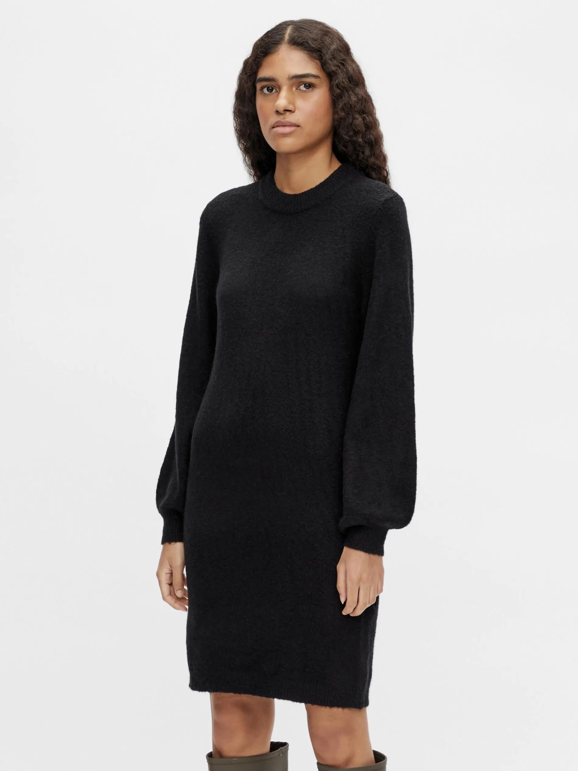 MET BALLONMOUWEN GEBREIDE JURK