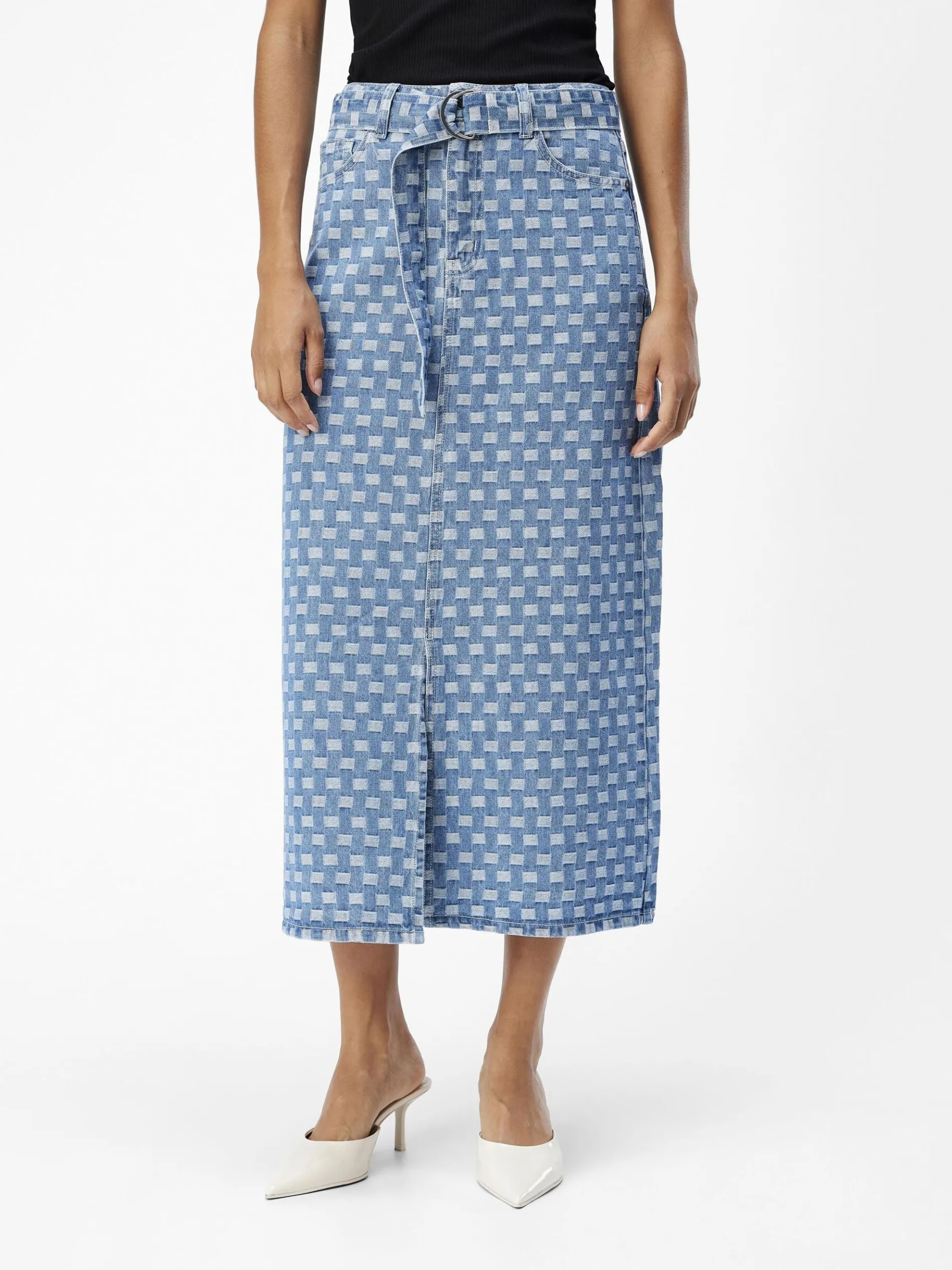 MET PATROON DENIM ROK