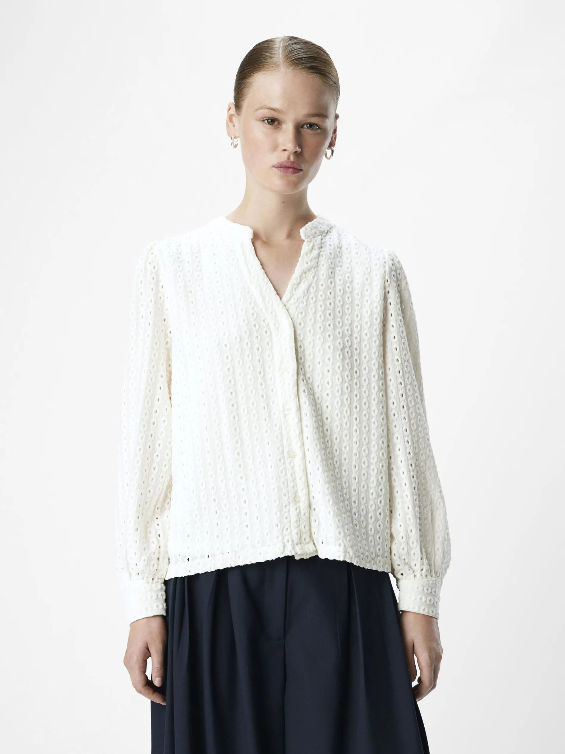 OBJFEODORA OVERHEMD MET LANGE MOUWEN