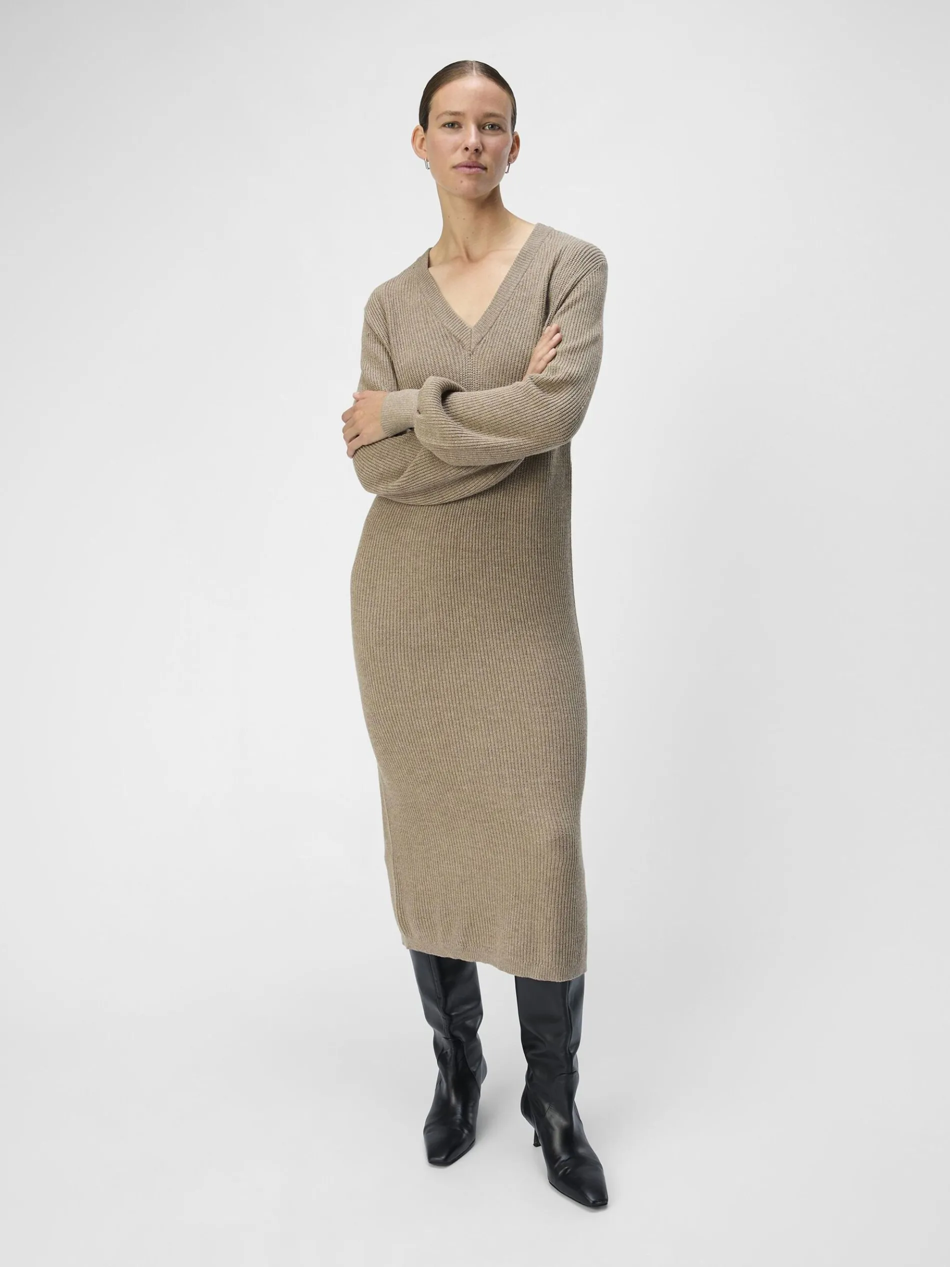 OBJMALENA GEBREIDE JURK