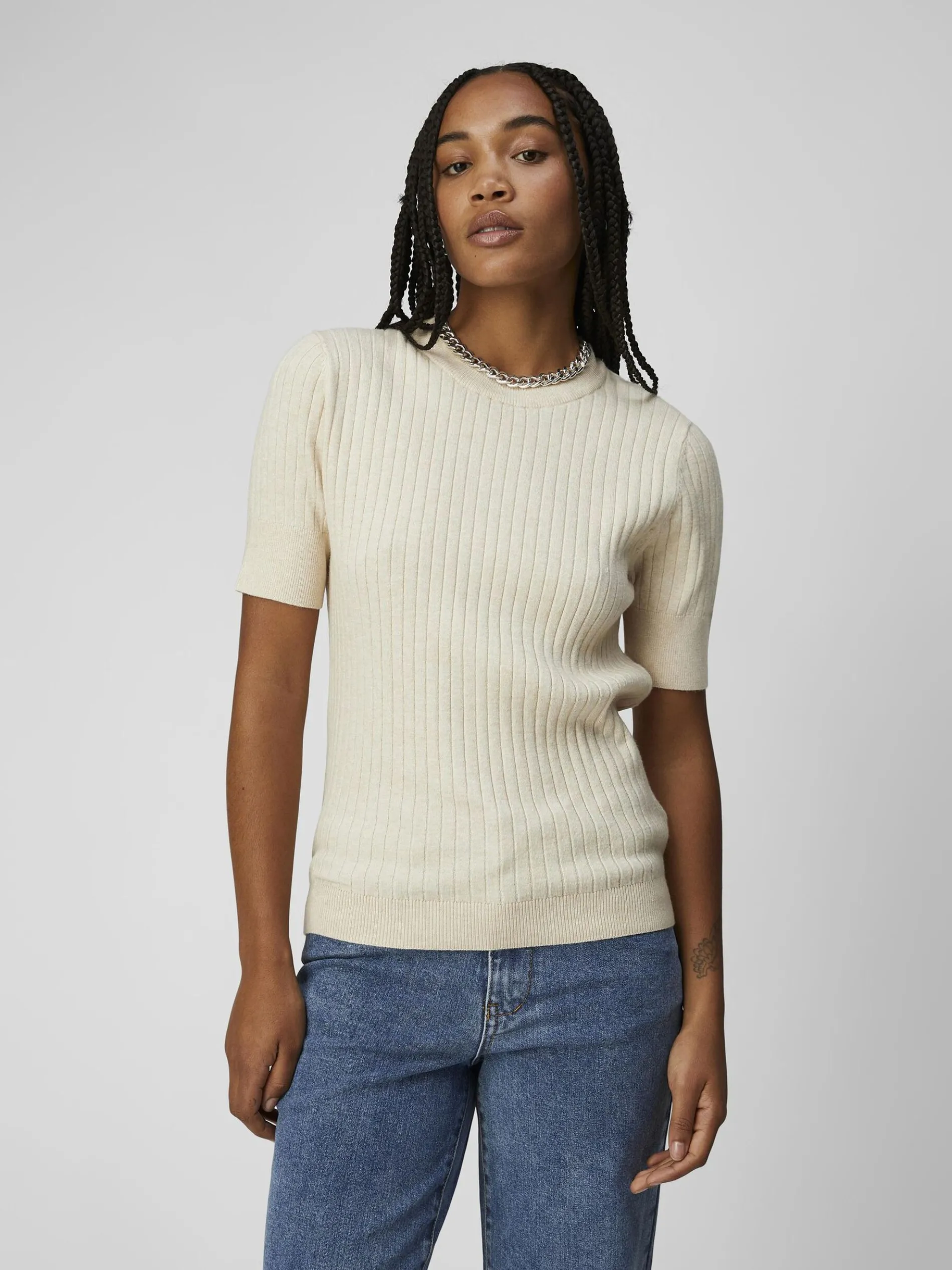 OBJNOELLE GEBREIDE TOP