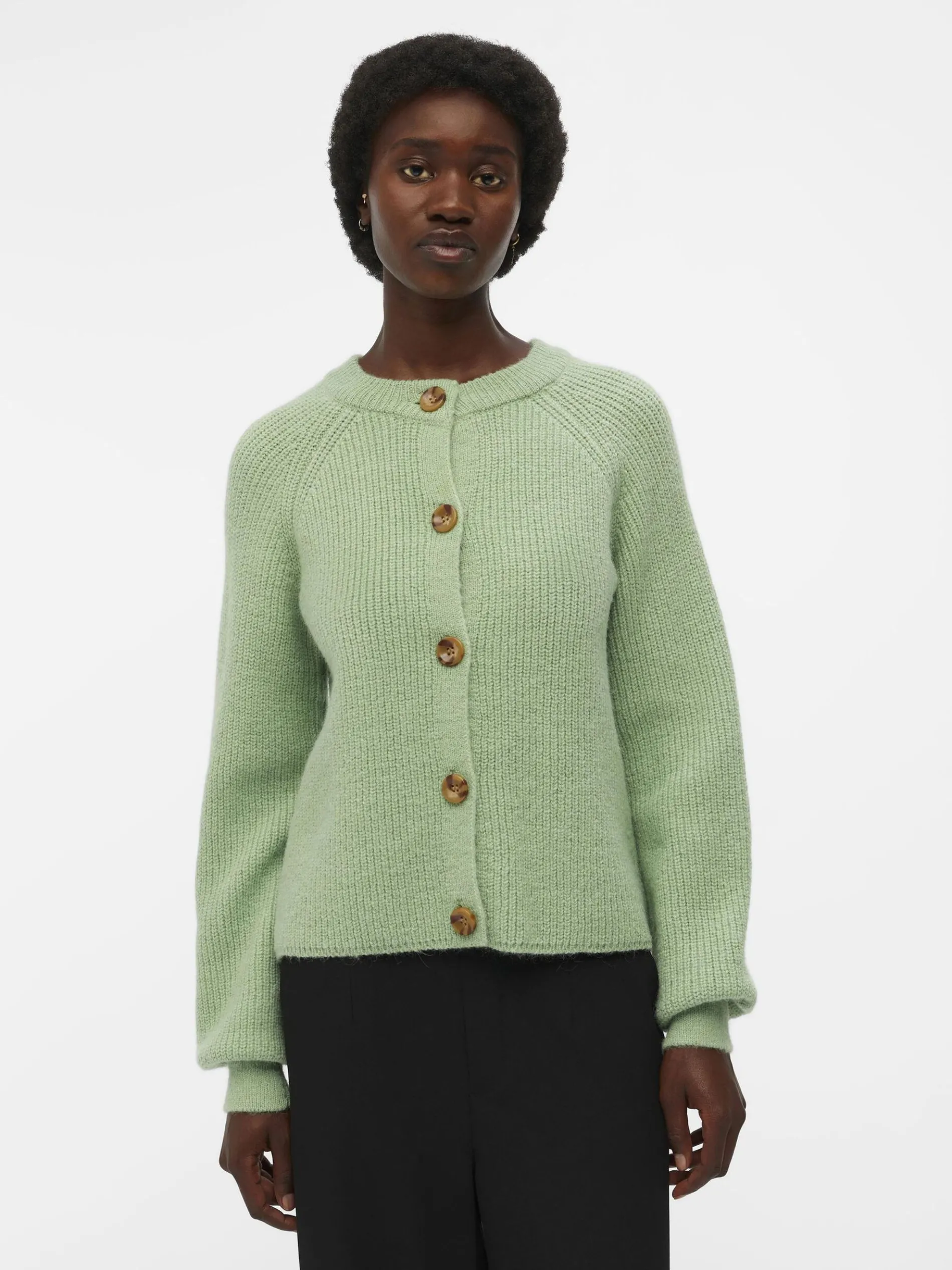 RONDE HALS GEBREID VEST